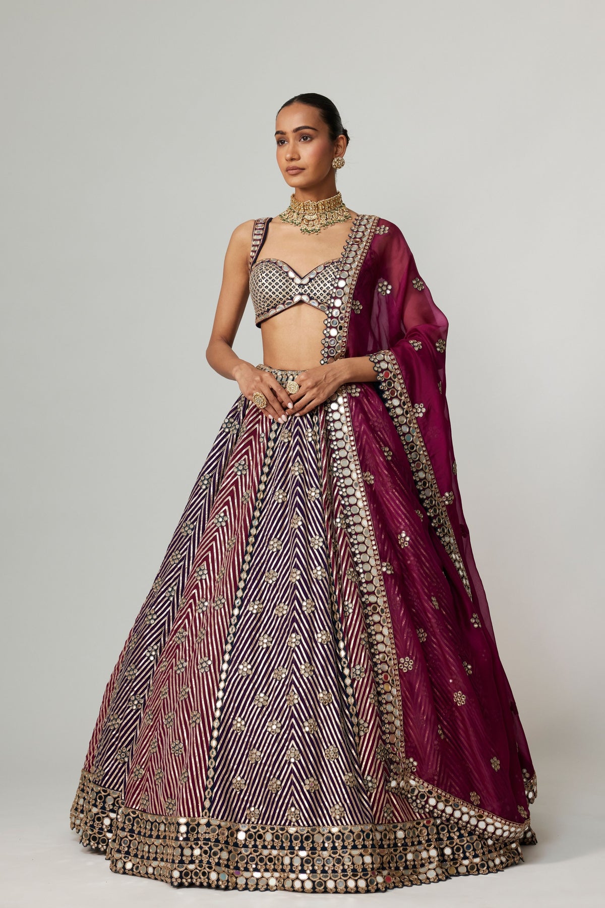 Teal Multicolor Lehenga Set