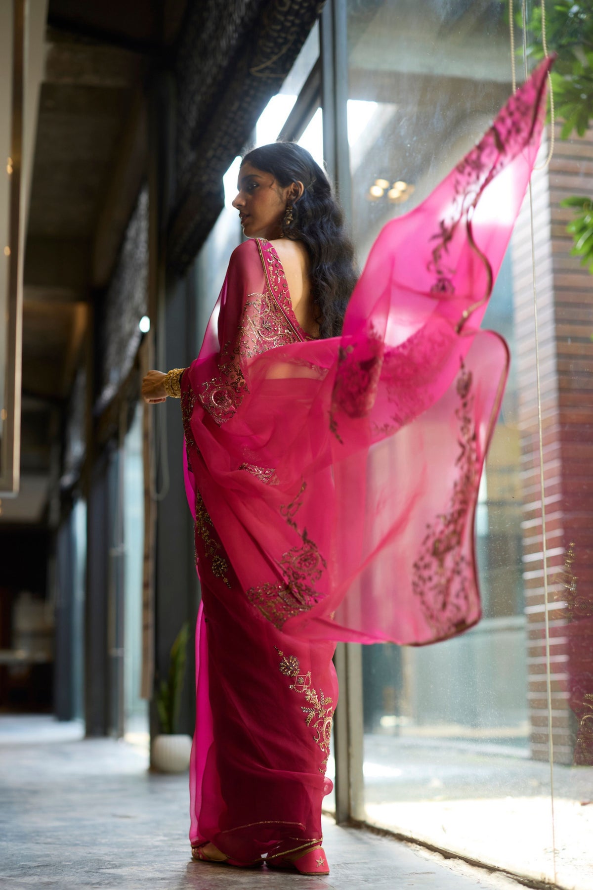 Pink Anugraha Saree