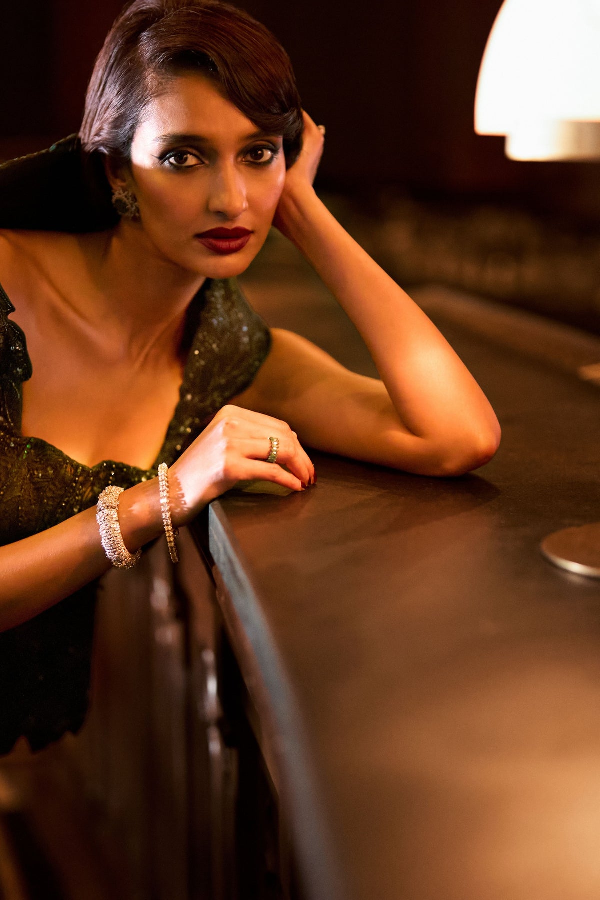 Emerald Martini Lehenga Set