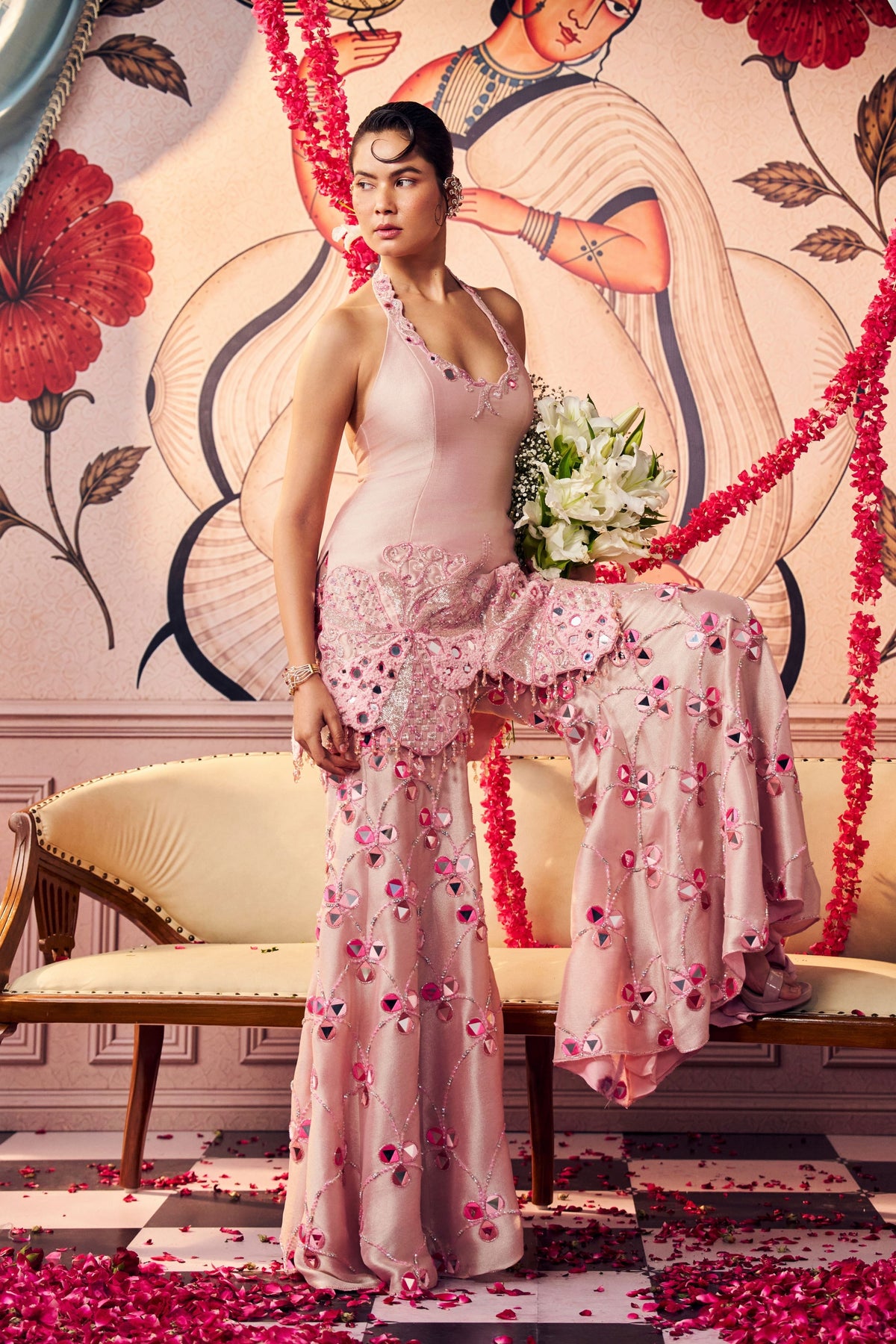 Pink Sharara Set
