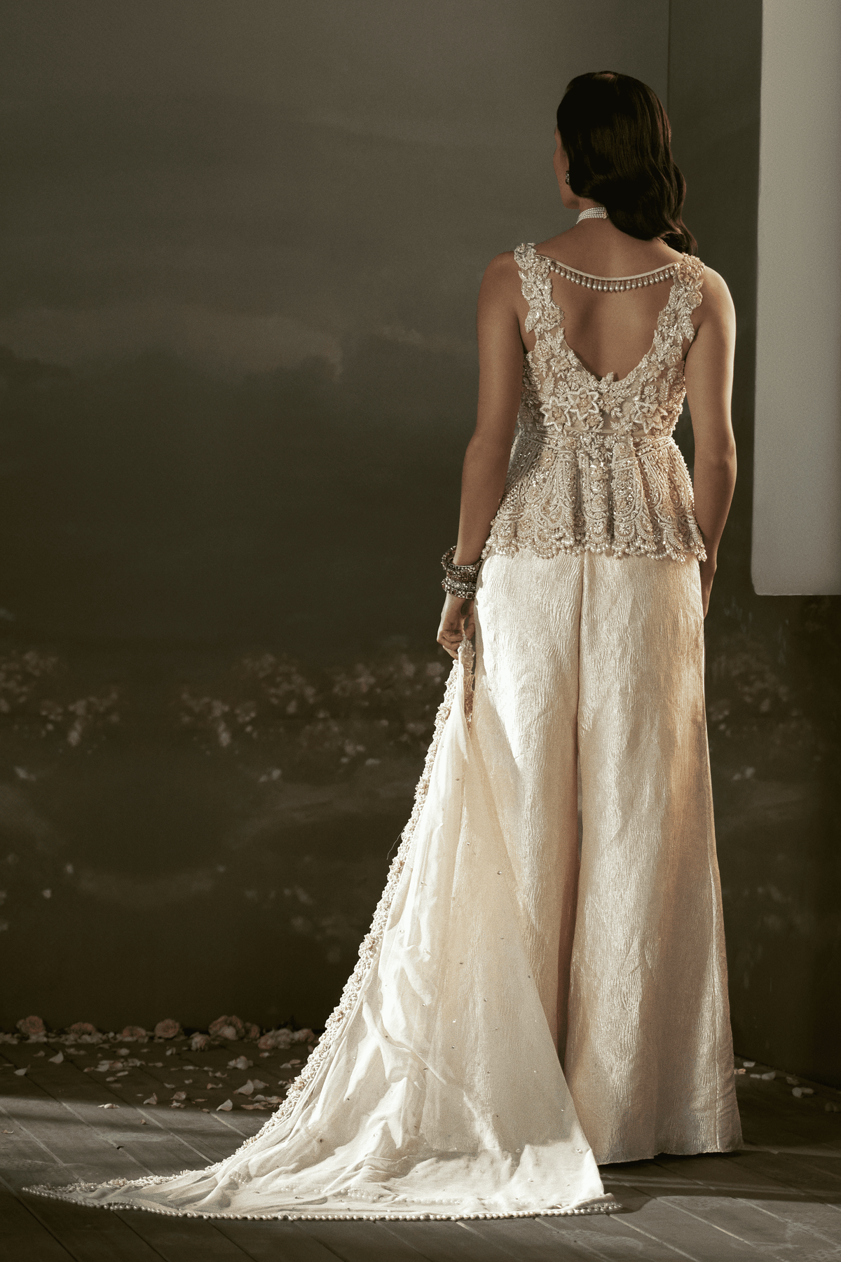 Cream Sharara Set