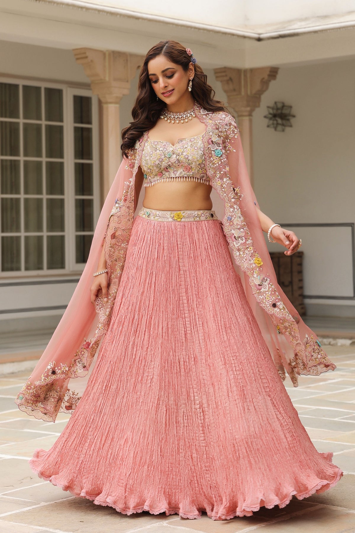 Gulzar Cape Lehenga Set