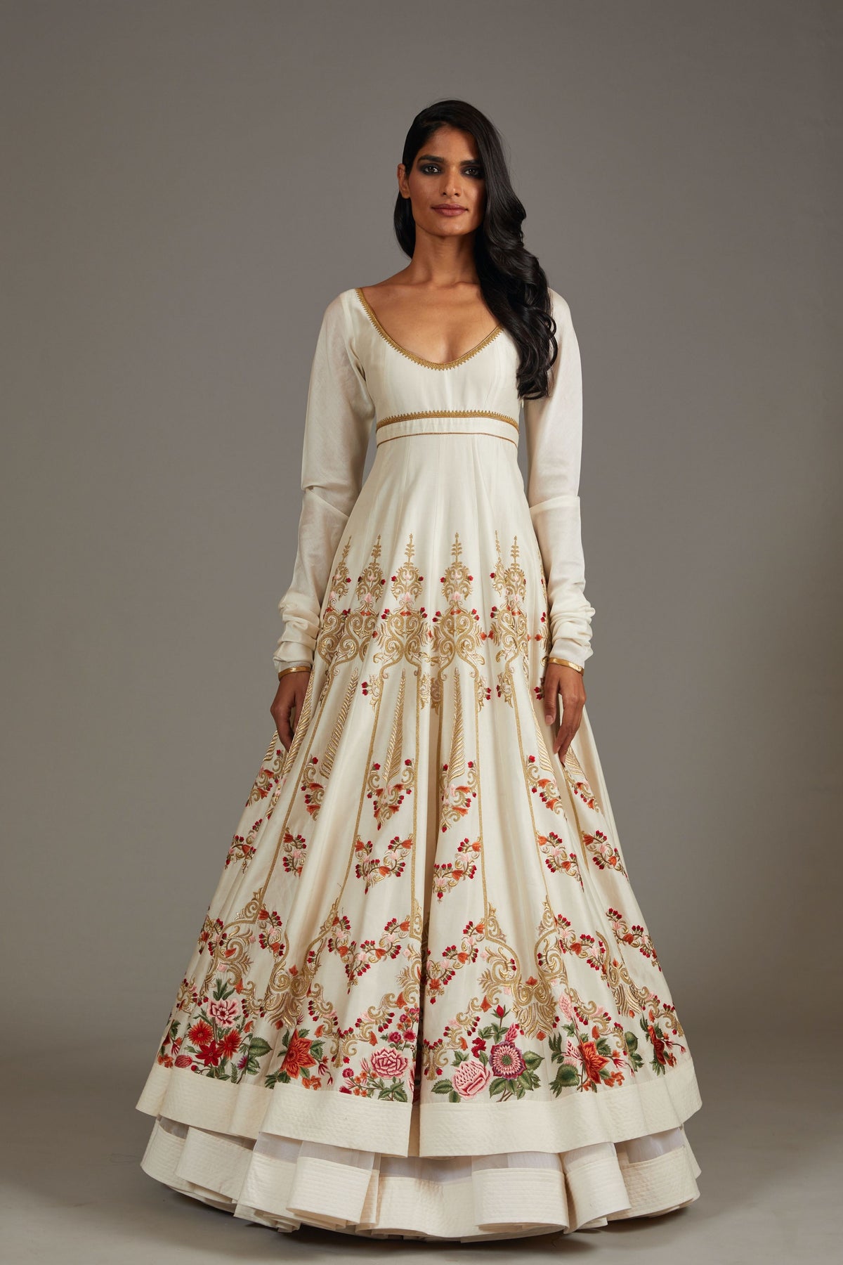 Embroidered Anarkali Set