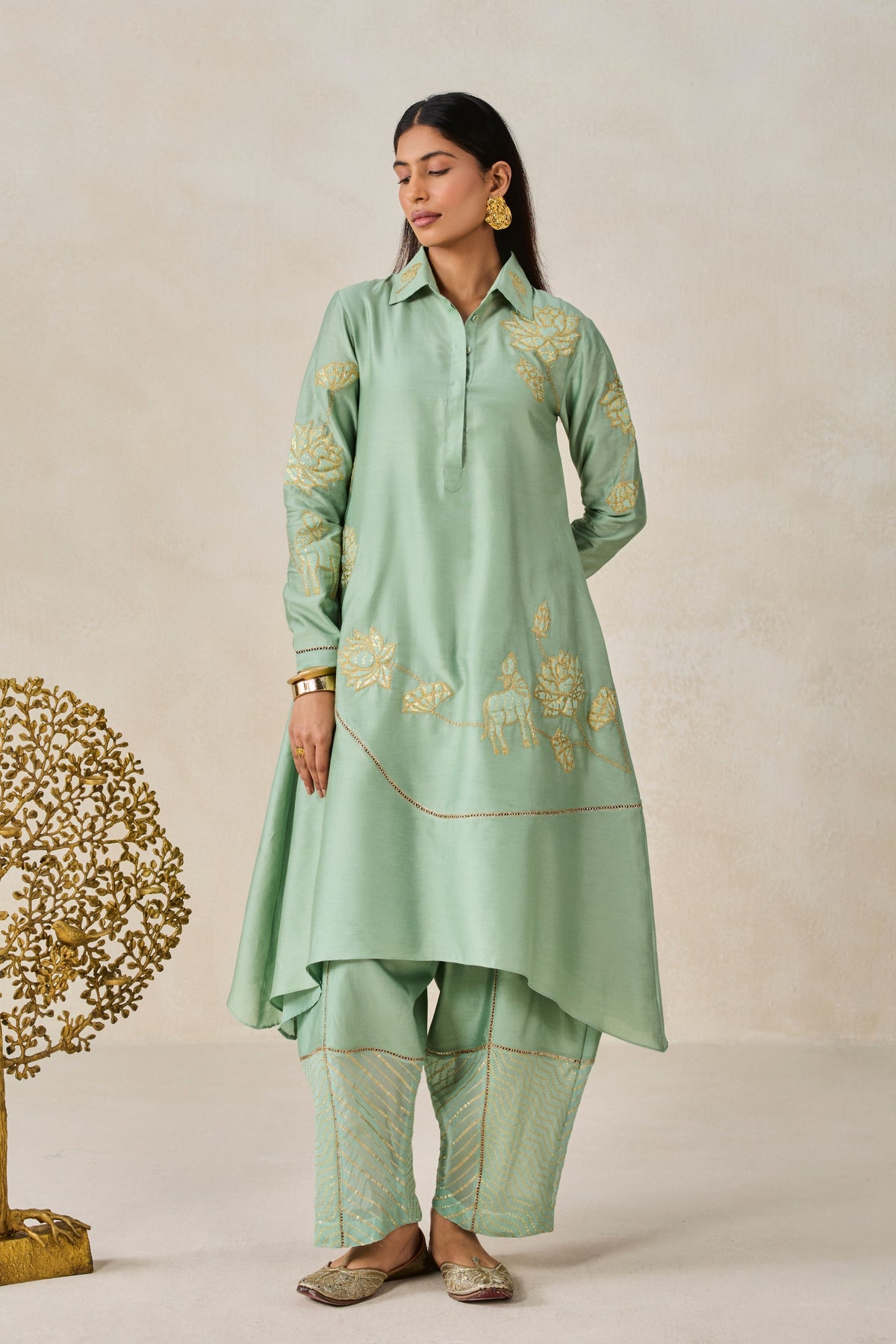 Green Kurta With Salwar