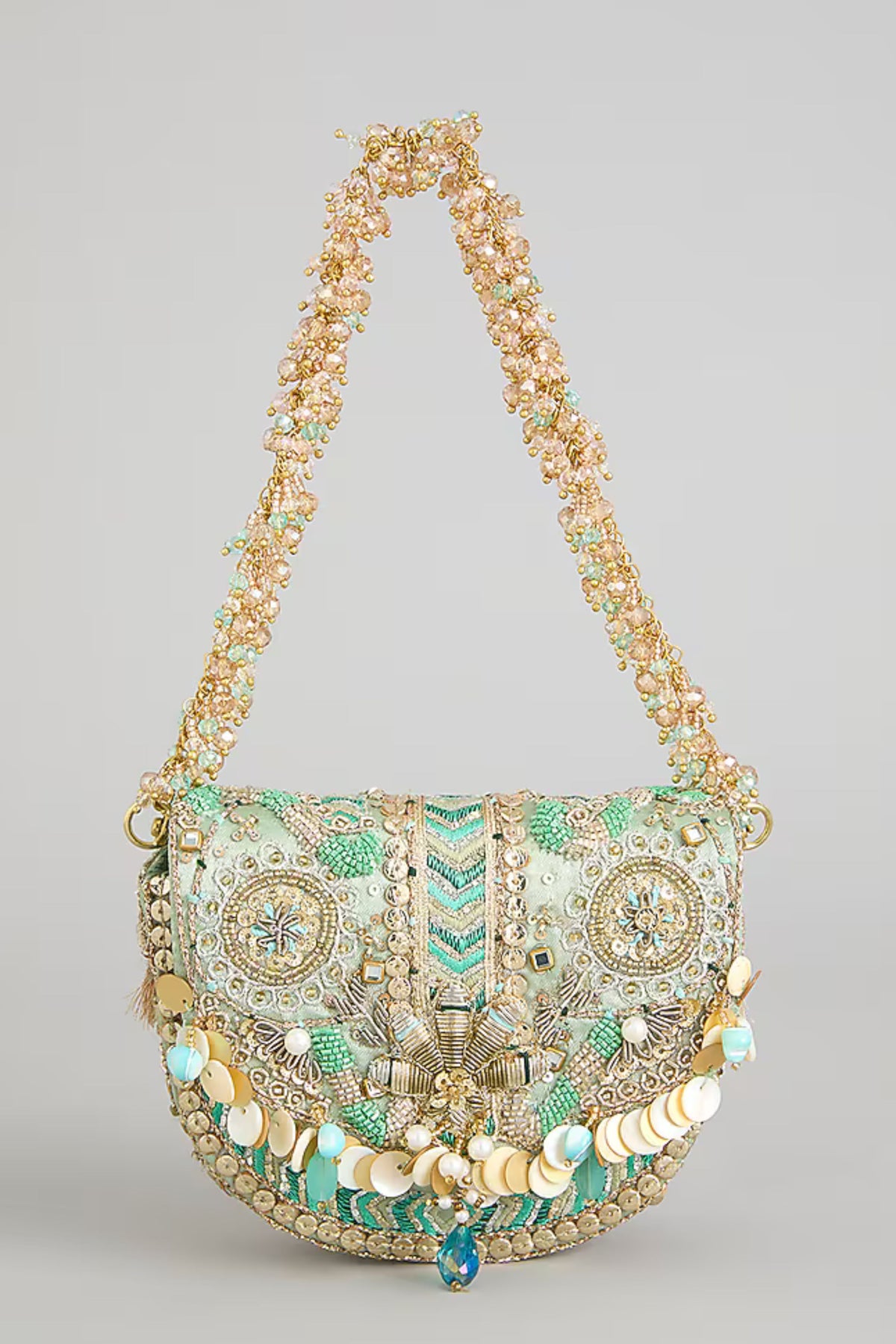 Rangrez Mini Jade Green Clutch