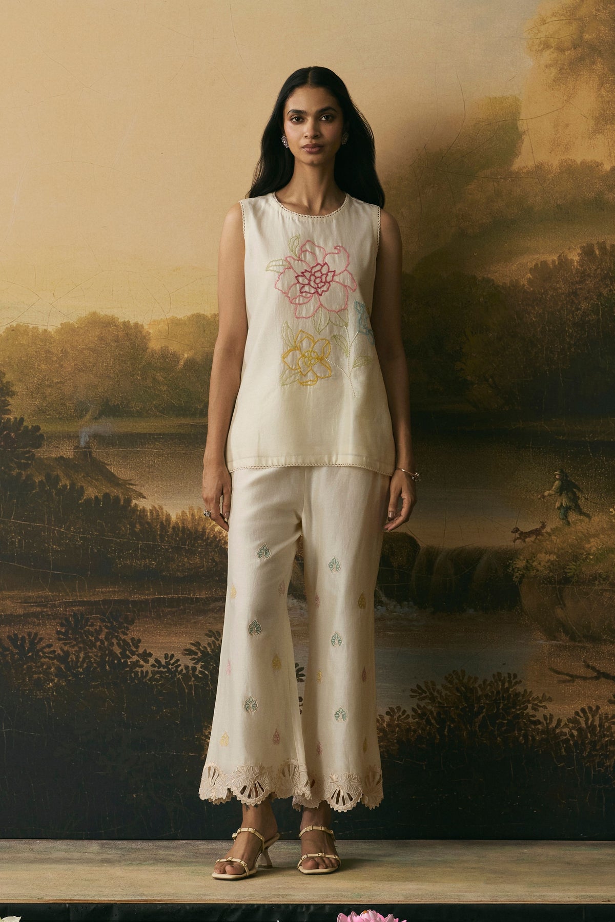 Ivory Floral Top