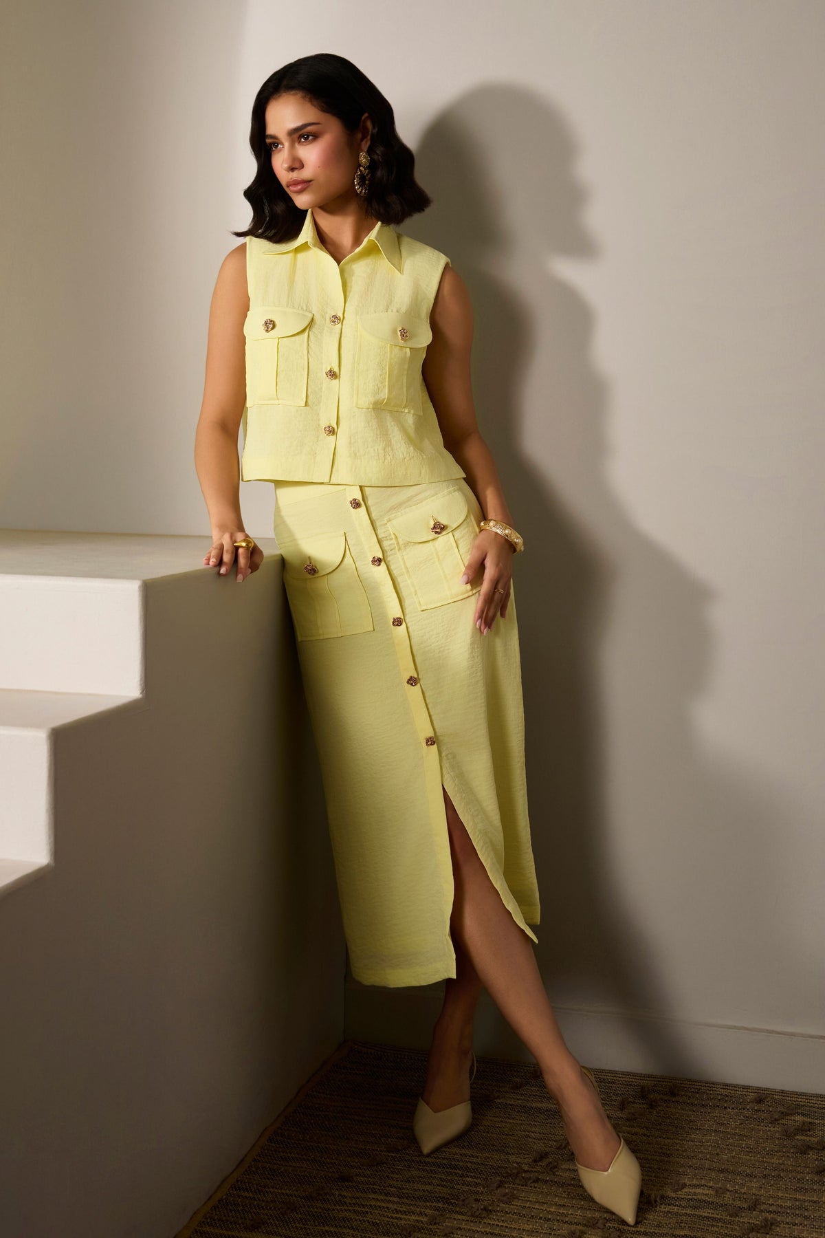 Juliana Butter Yellow Co-ord Set