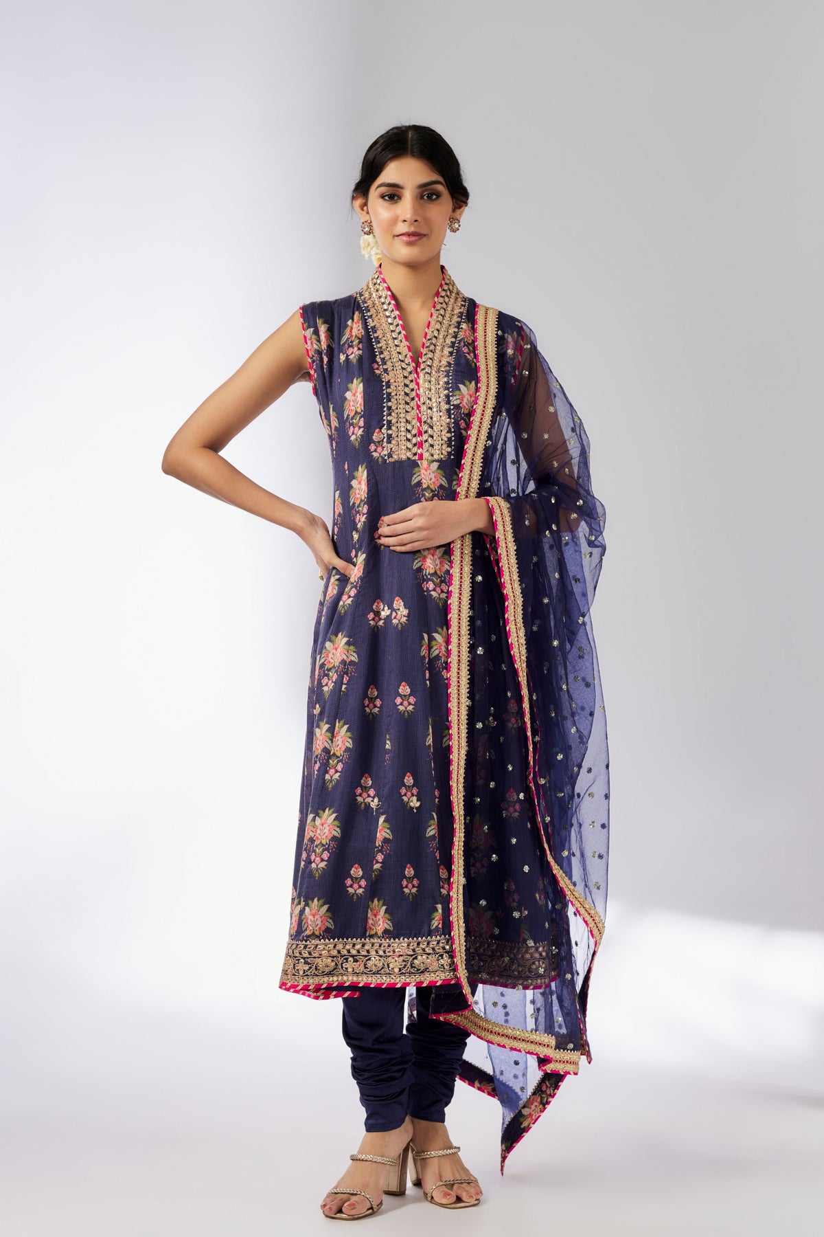 Navy Madhuri Kurta Set