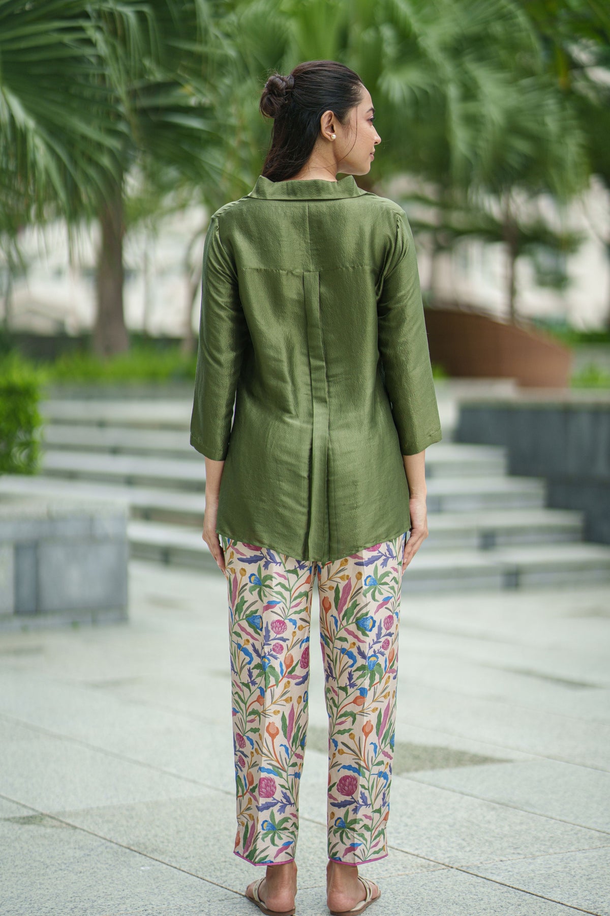 Tie Olive Co-ord Set