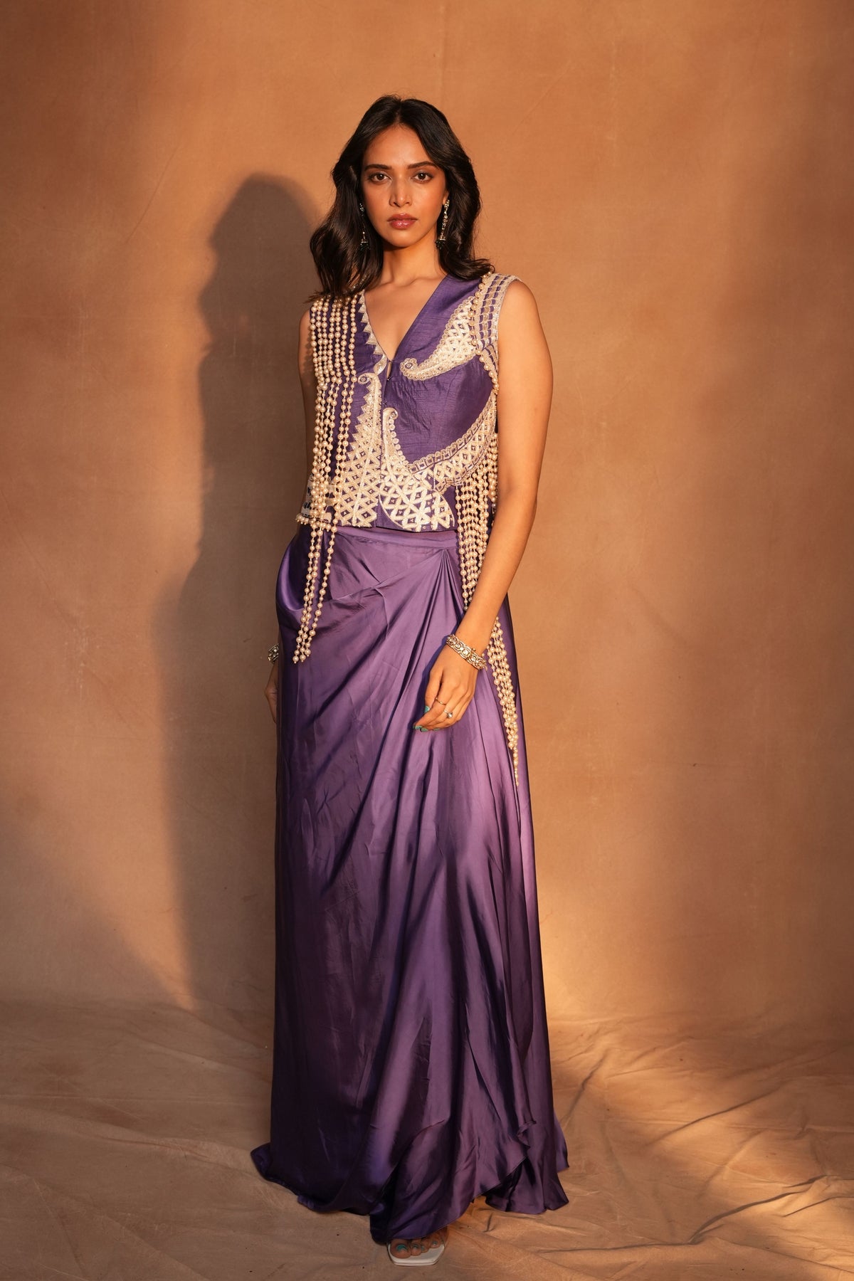 Purple Skirt Set