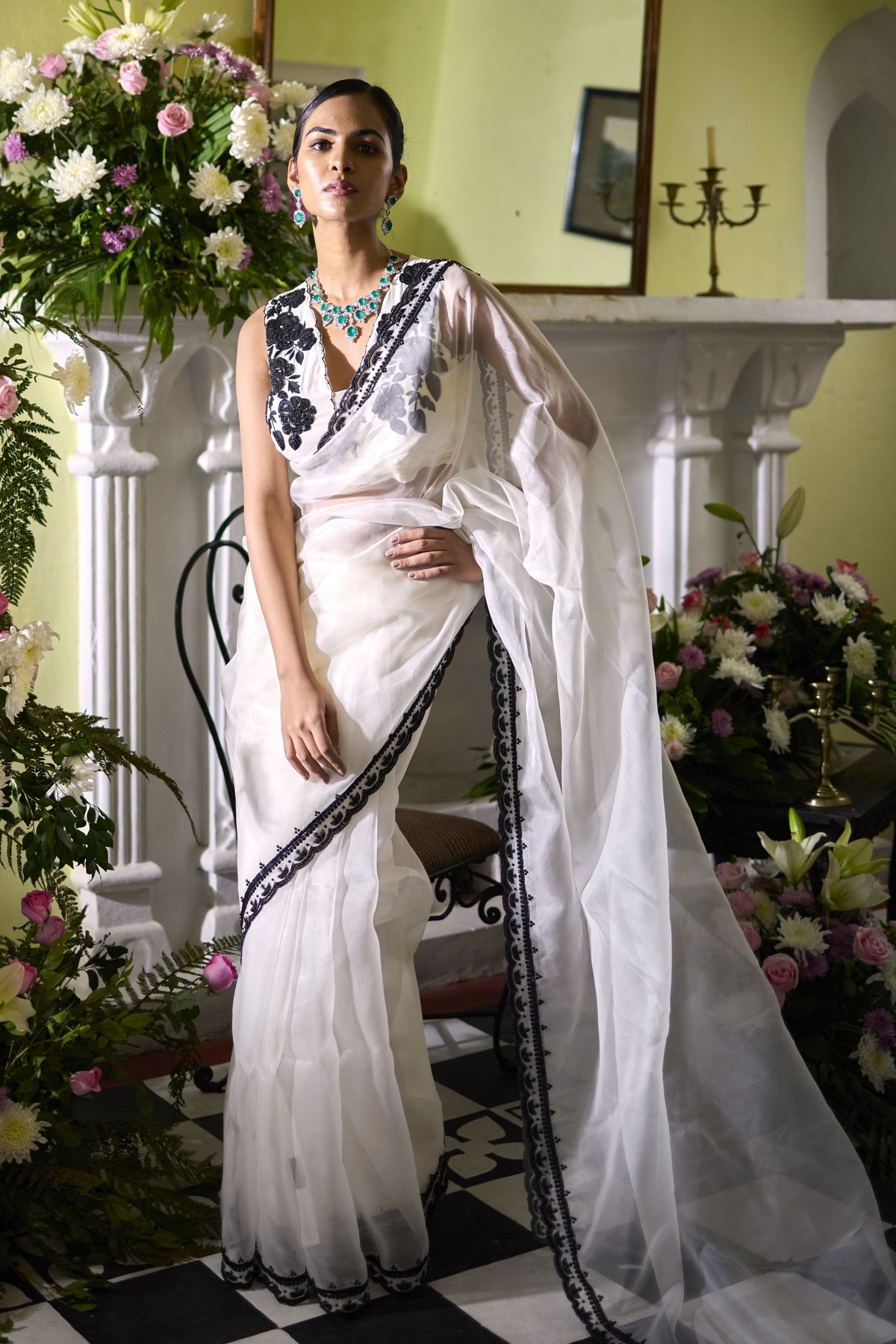 Ivory Ruqsat Saree Set