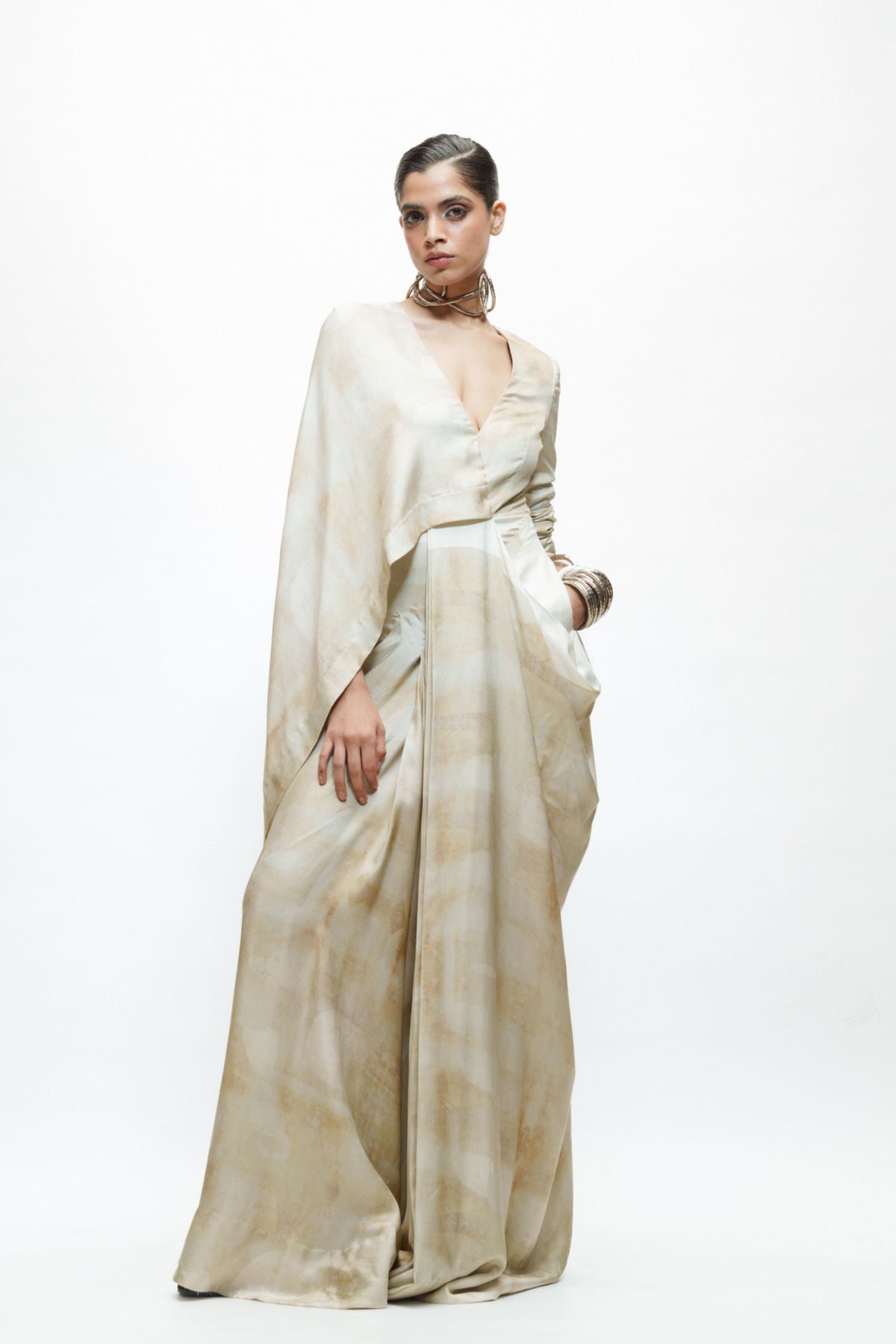 Ivory Silk Habutai Drape