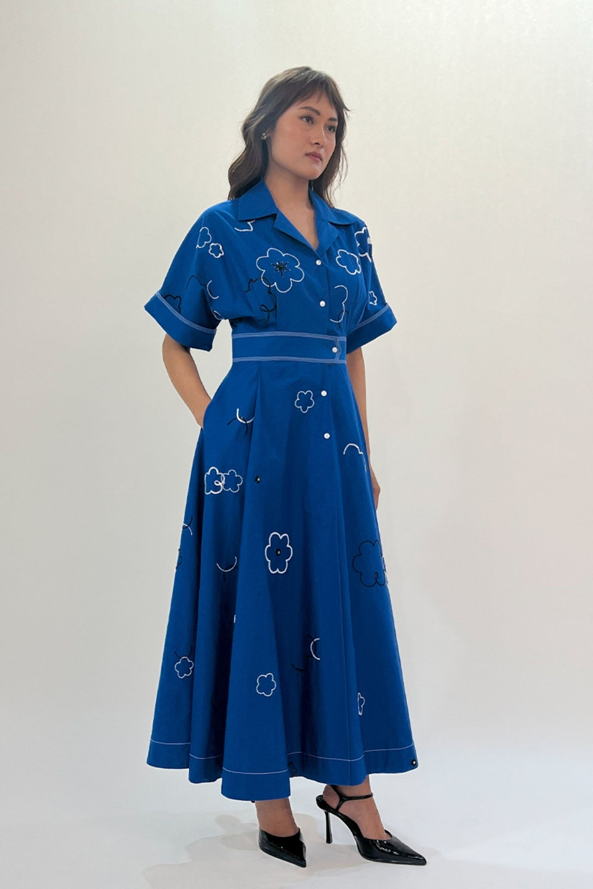 Ditsy Embroidered Sundress