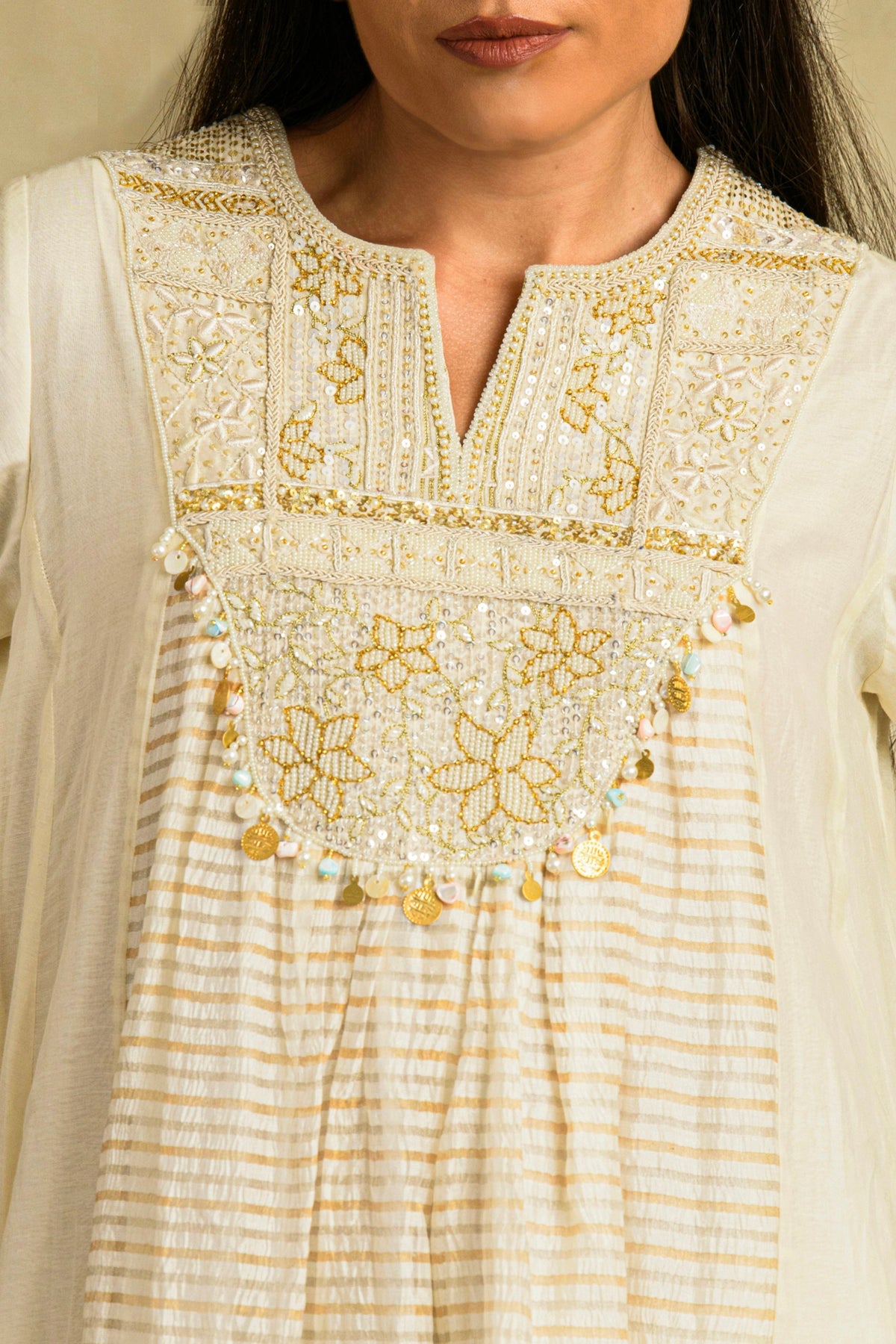 Aarzoo Chandrika Ivory Anarkali Set