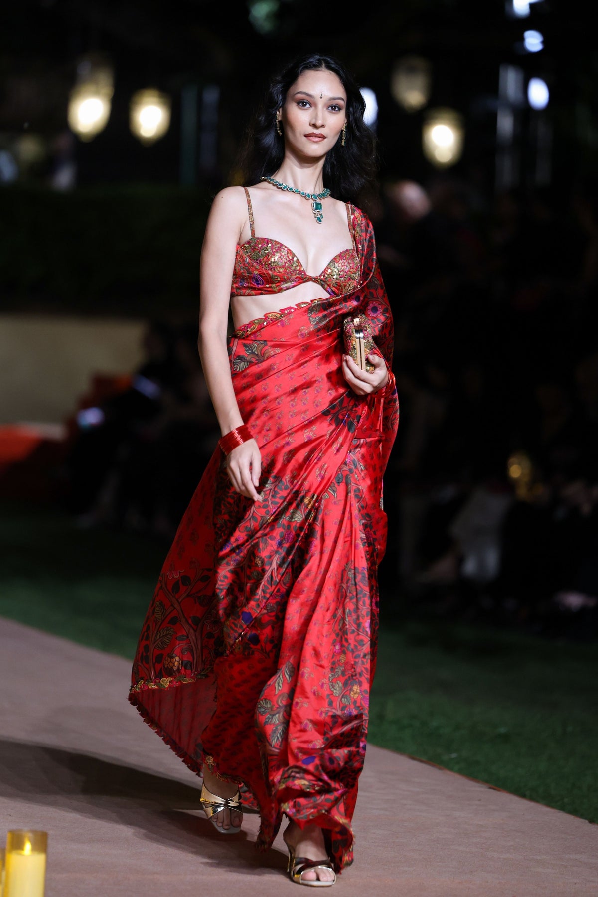 Surkh Laal Printed Saree Set