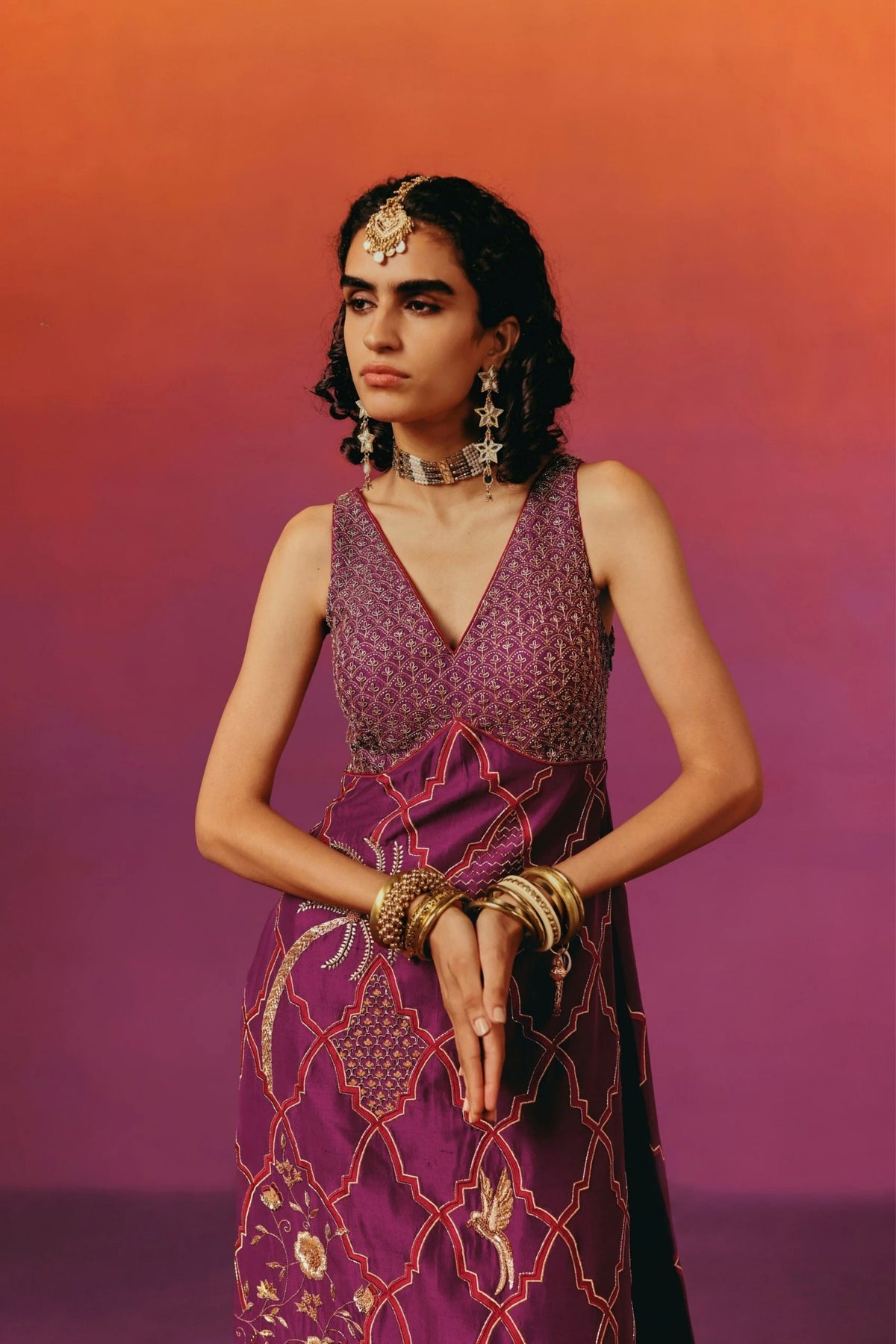 Purple Kurta Set