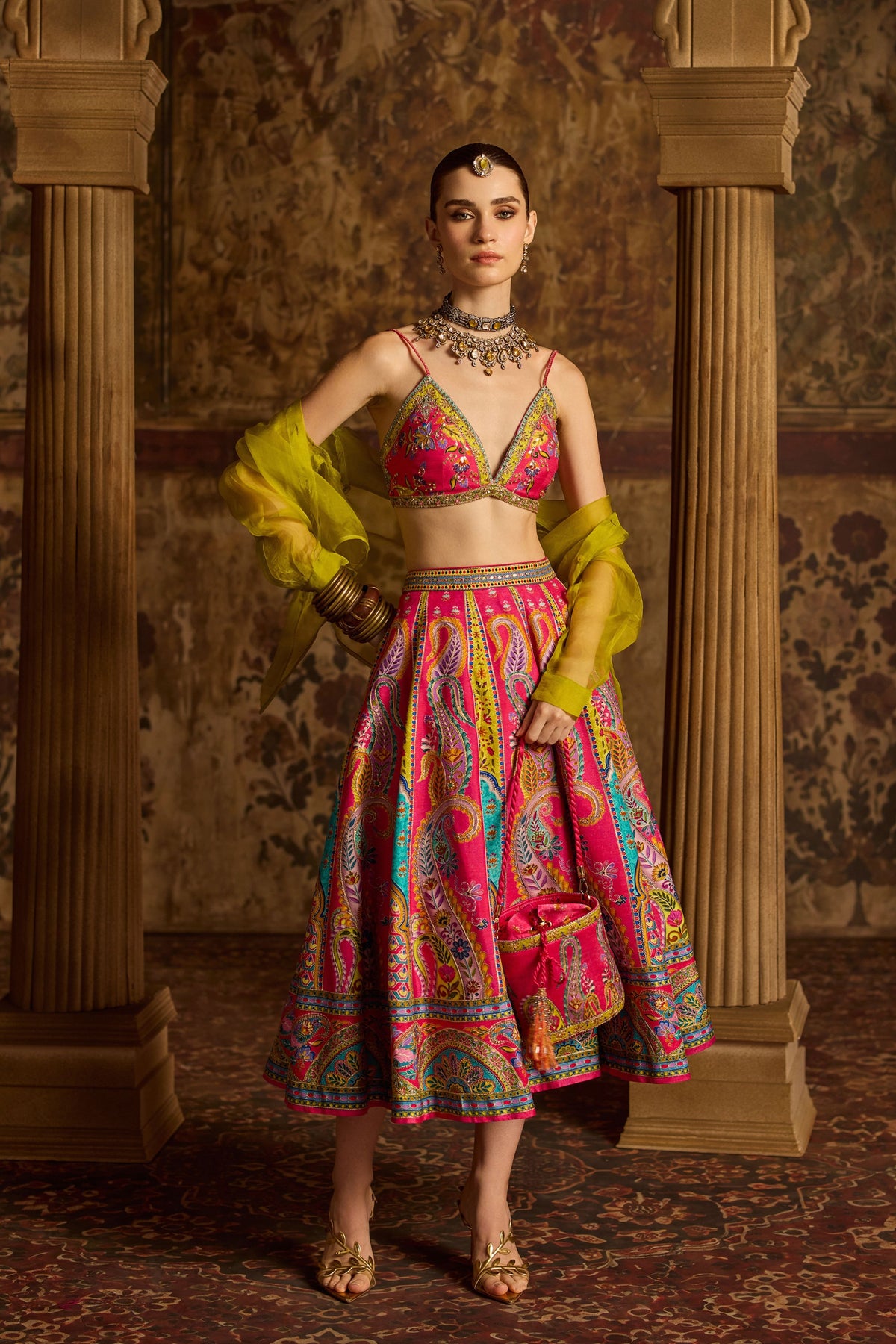 Vamika Lime Lehenga Set