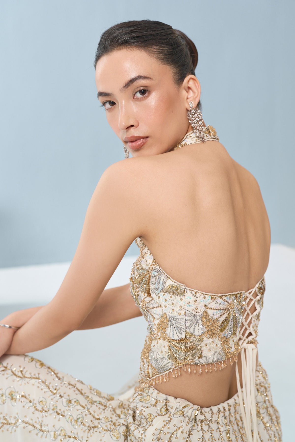 High Waist Sharara And Corset