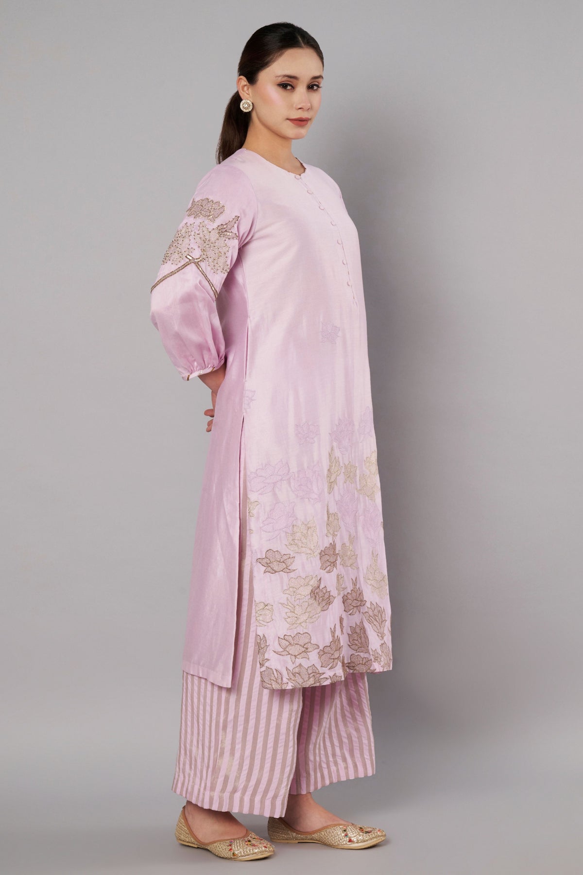 Petal Promise Pastel Lilac Kurta Set