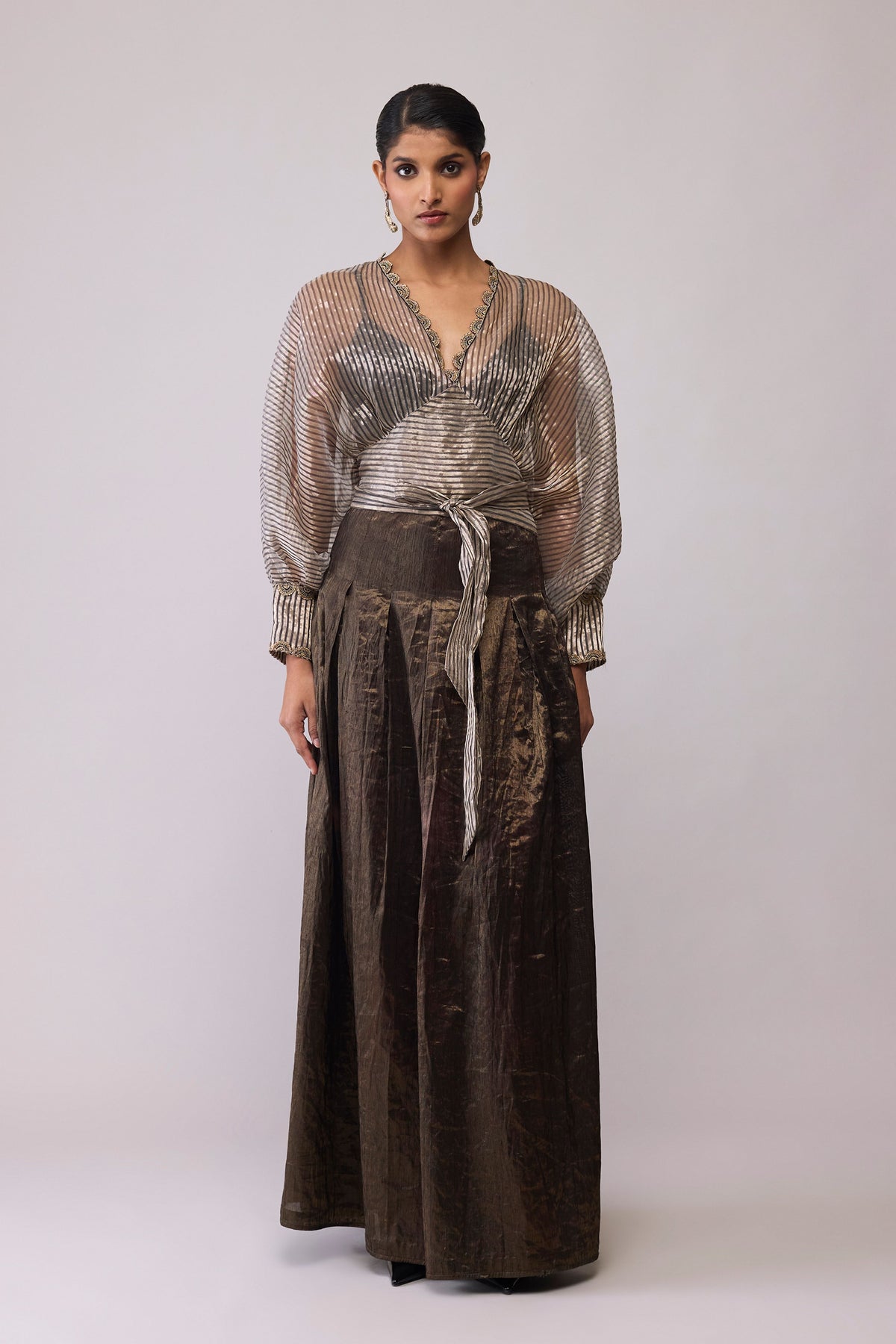 Black Stripe Maria Top