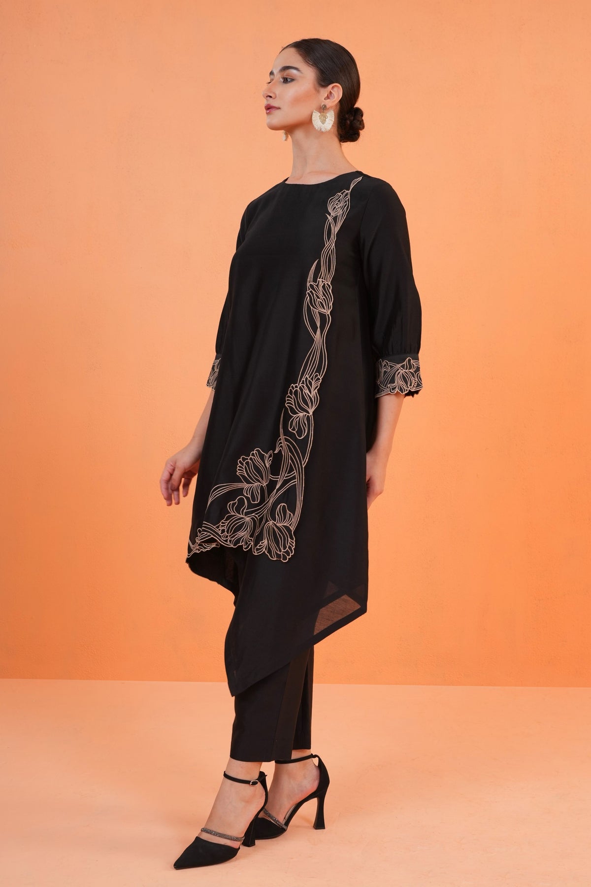 Black Oasis Tunic Set