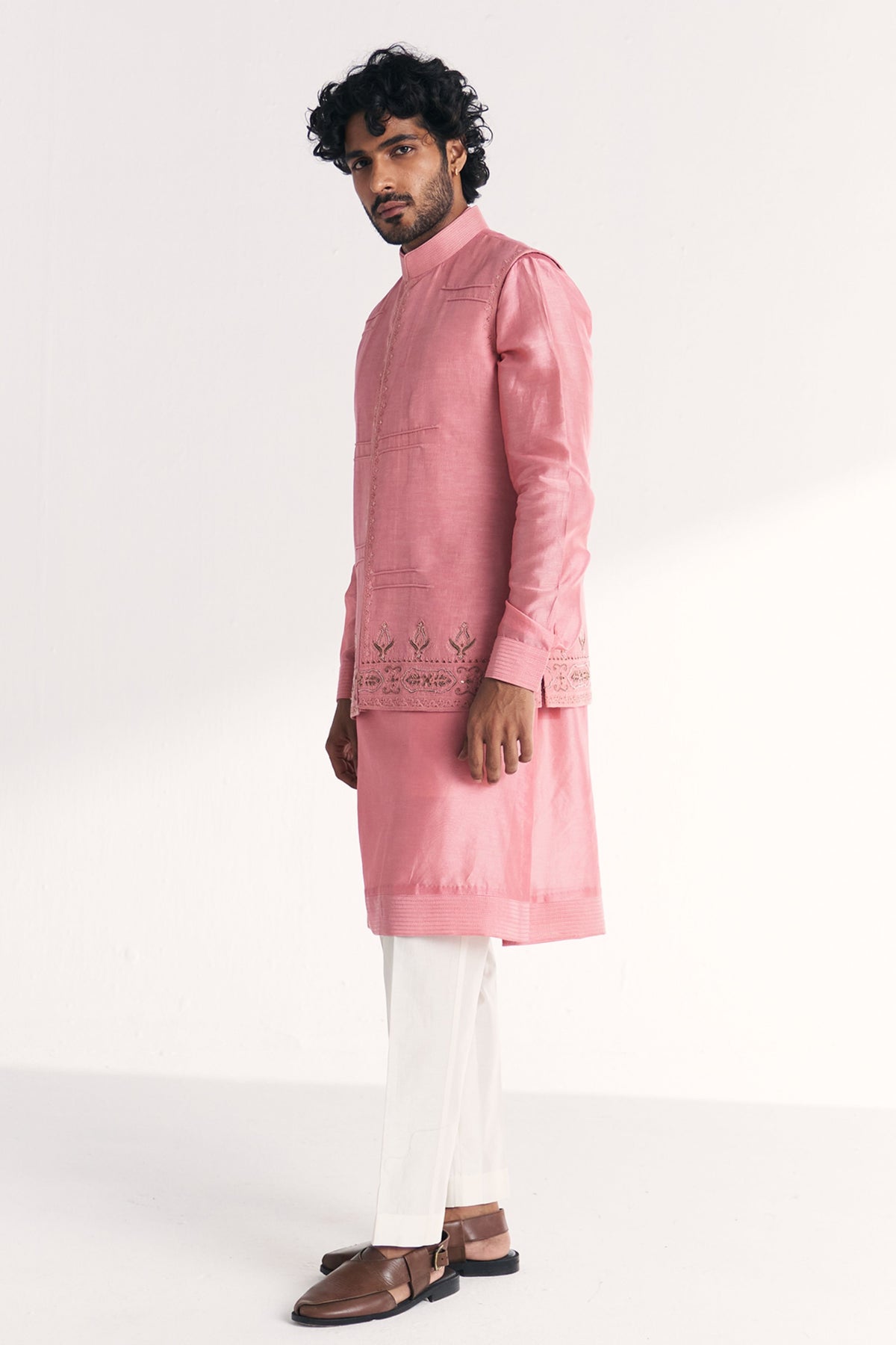 Jal Pink Nehru Jacket Set