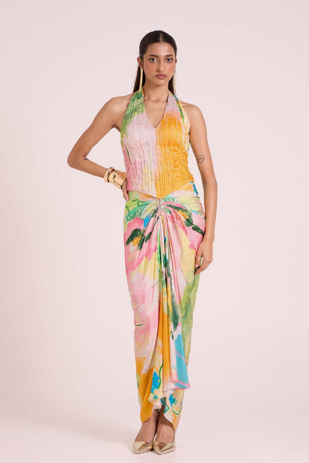 Thalia Draped Skirt Set