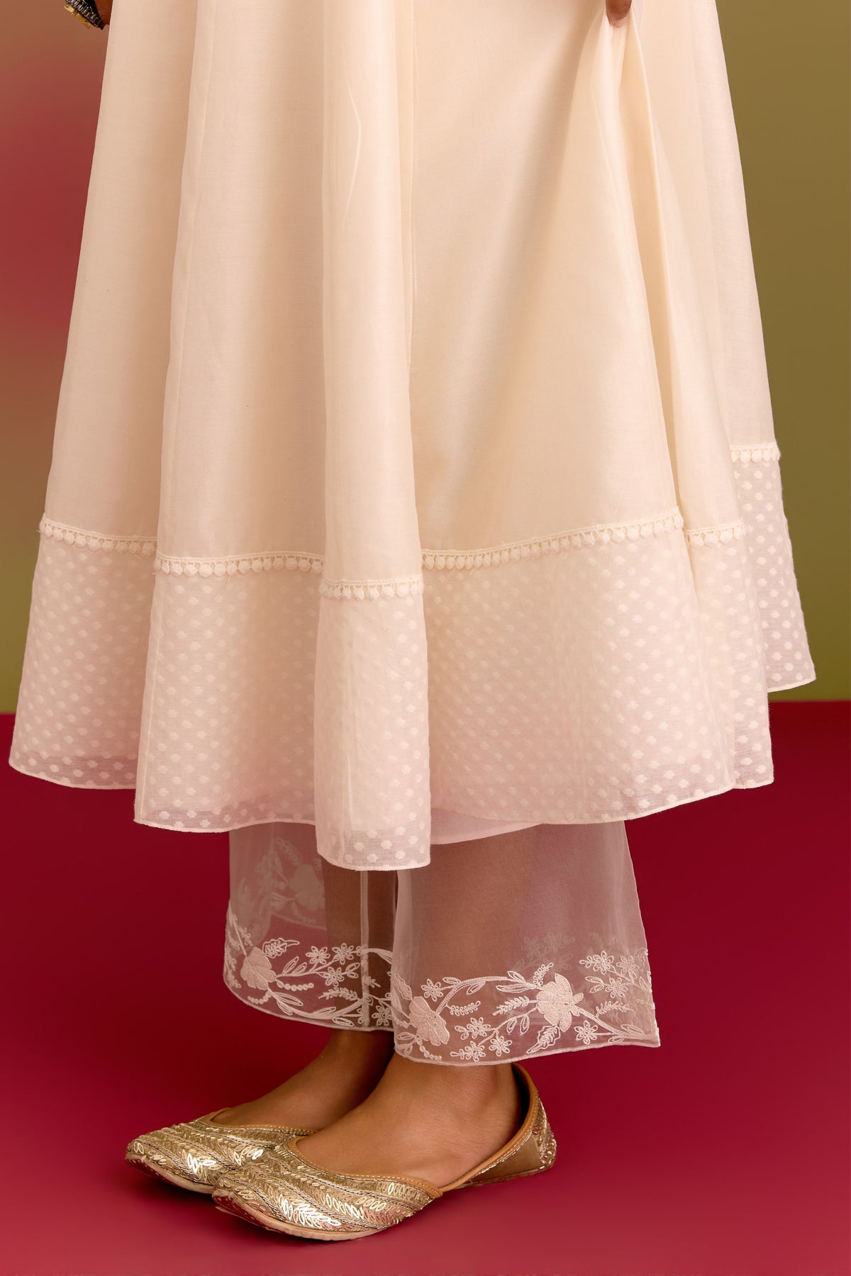 Ivory Anarkali Set