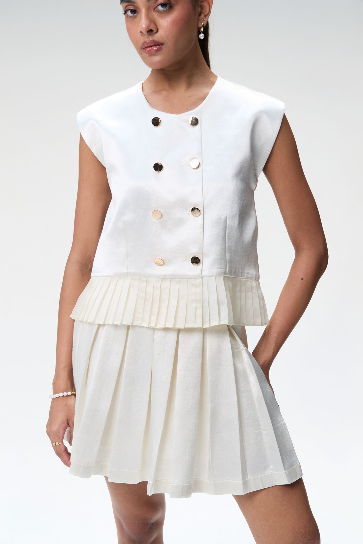 Ivory Boxy Crop Jacket