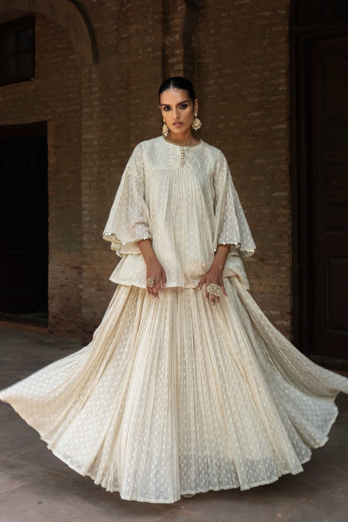 All Gathers Forest Embroidered Lehenga Set