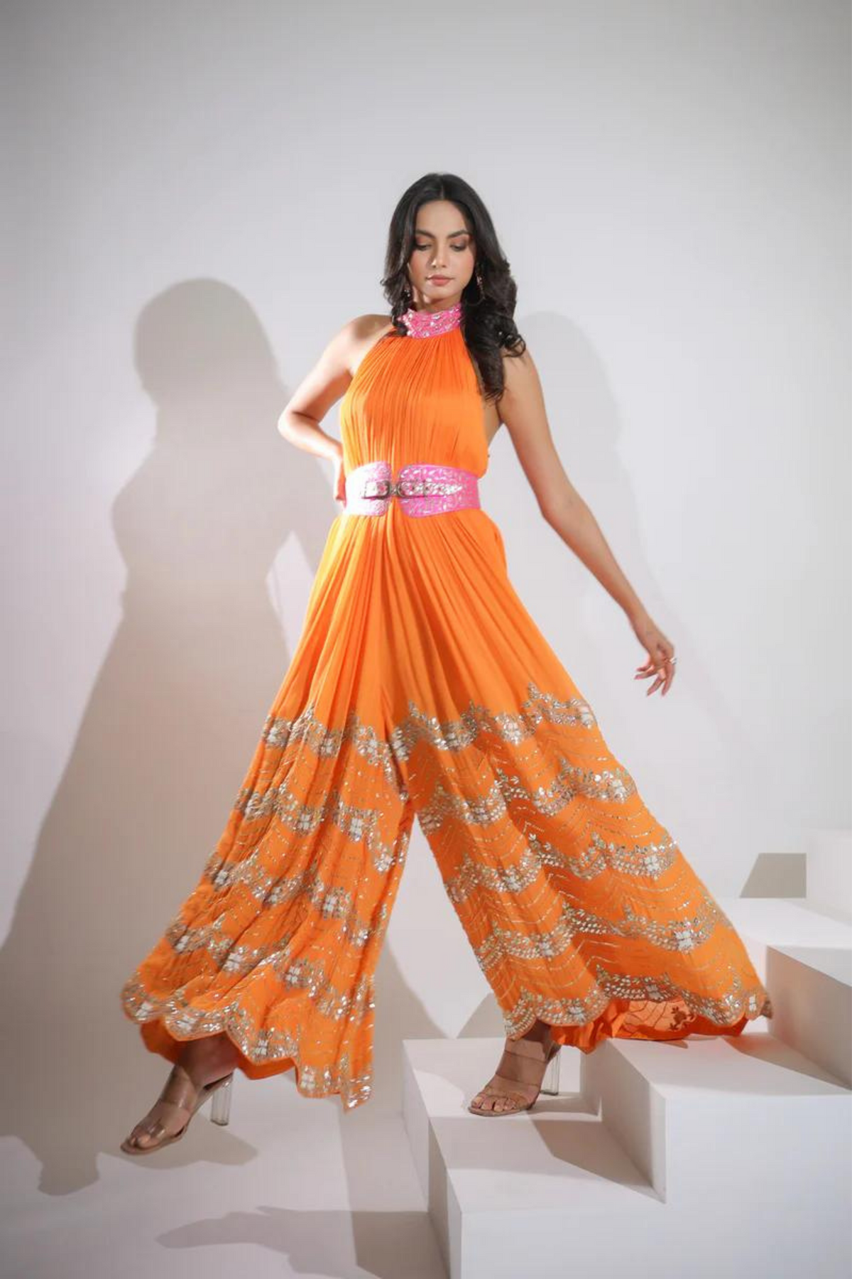 Orange Jumpsuit Set