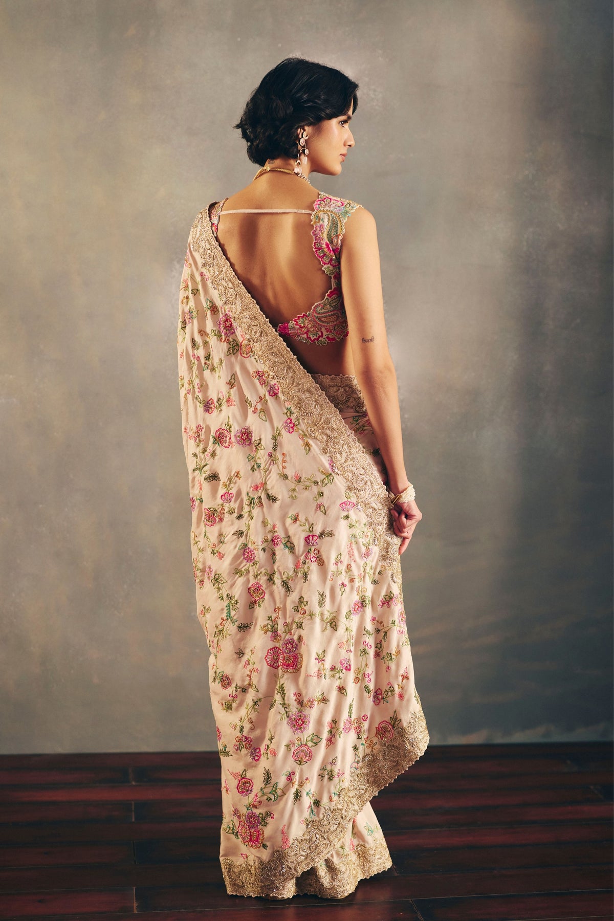 Tri Colour Zardosi Dupatta