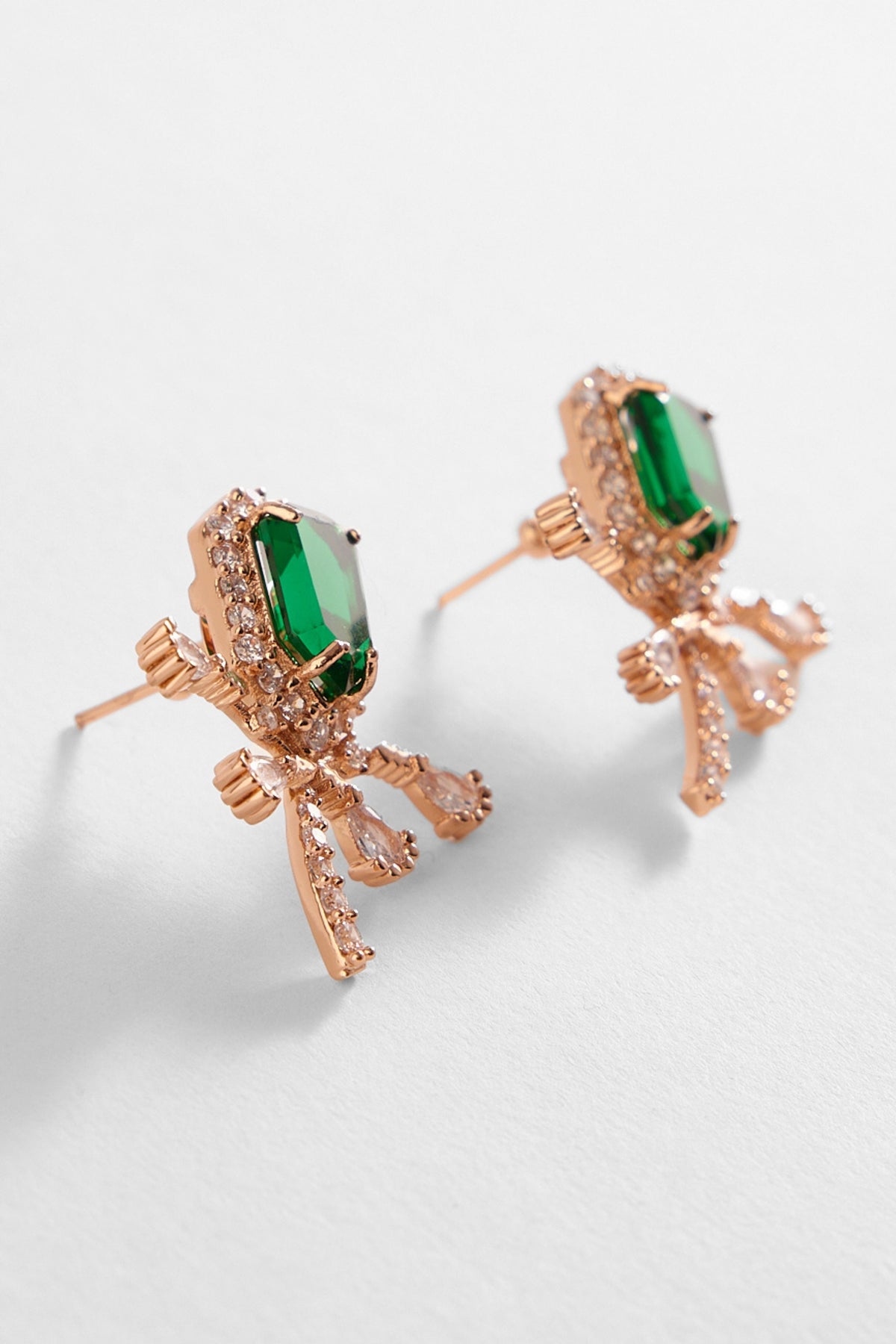 The Faena Mini Earcuffs in Emerald Green