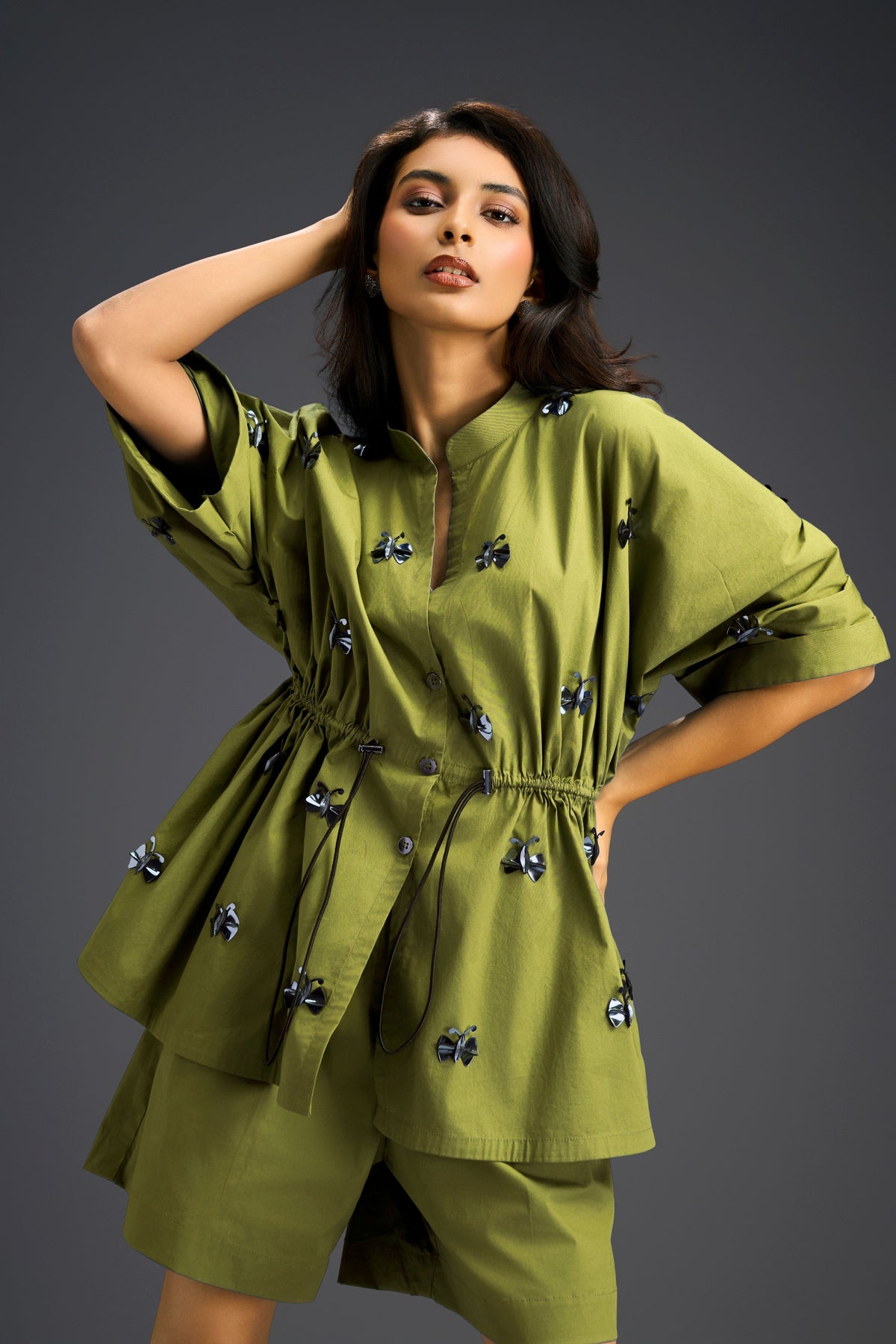 Green Embellished Co-ord Set