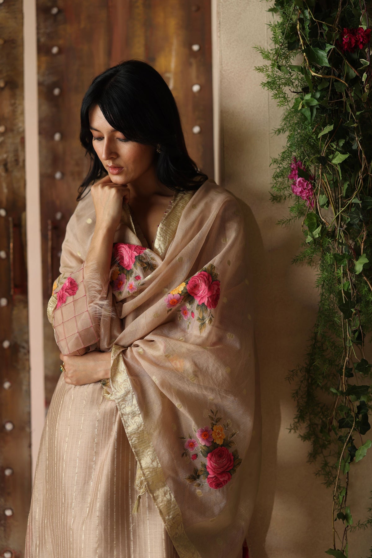 Sidra Beige Kurta Set