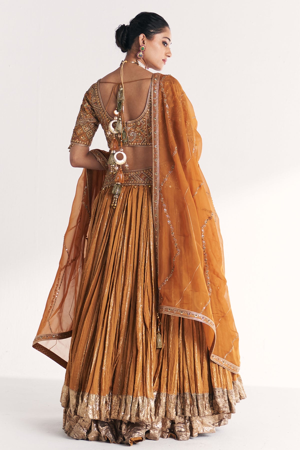 Sunheri Mustard Lehenga