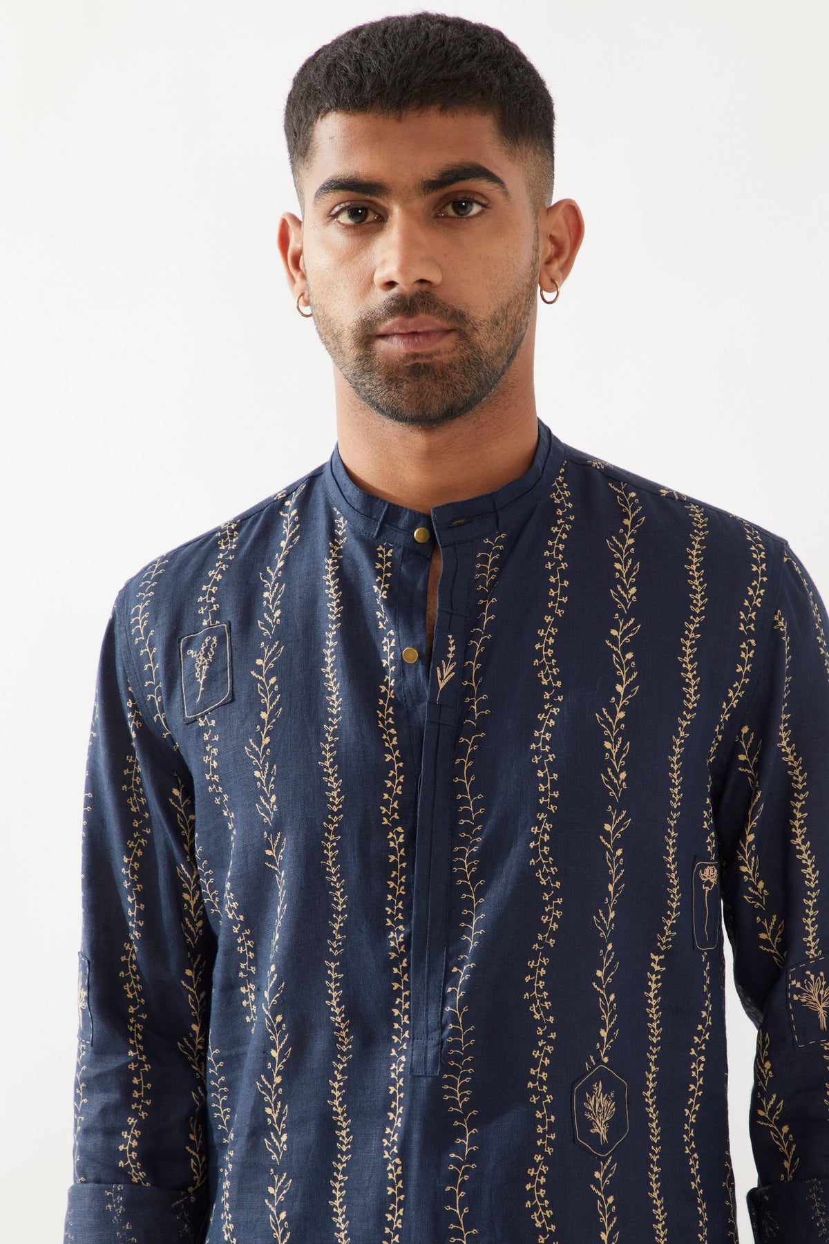 Kevin Vine Navy Kurta Set