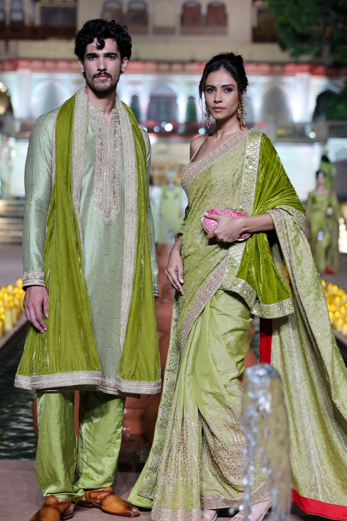 Classic Dry Heena Saree Set