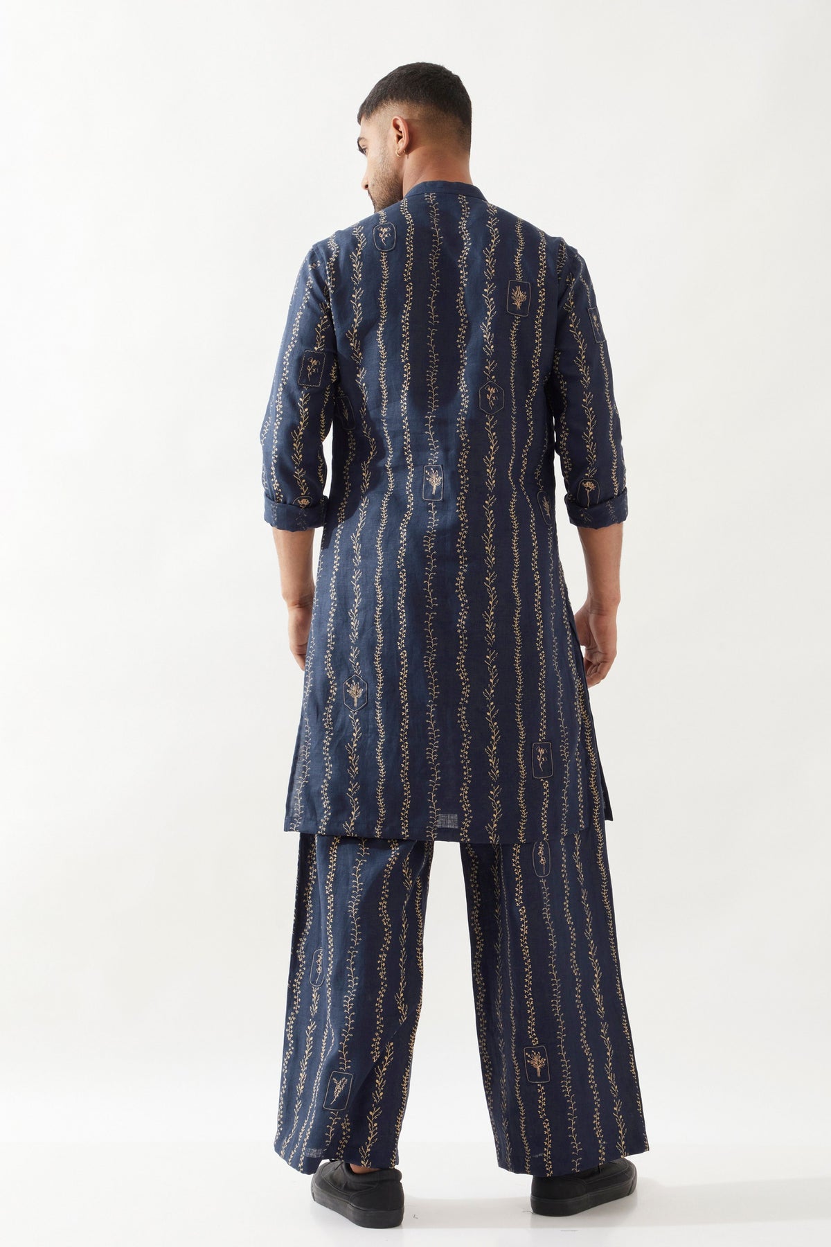 Kevin Vine Navy Kurta Set
