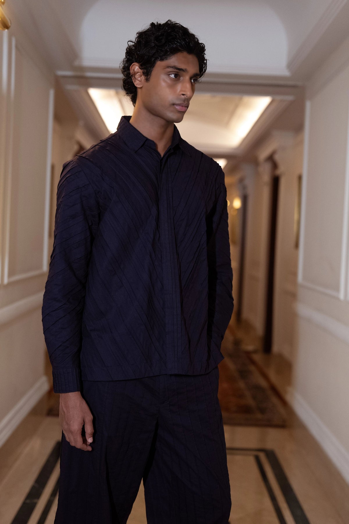 Pintuck Shirt & Pintuck Barrel Pants