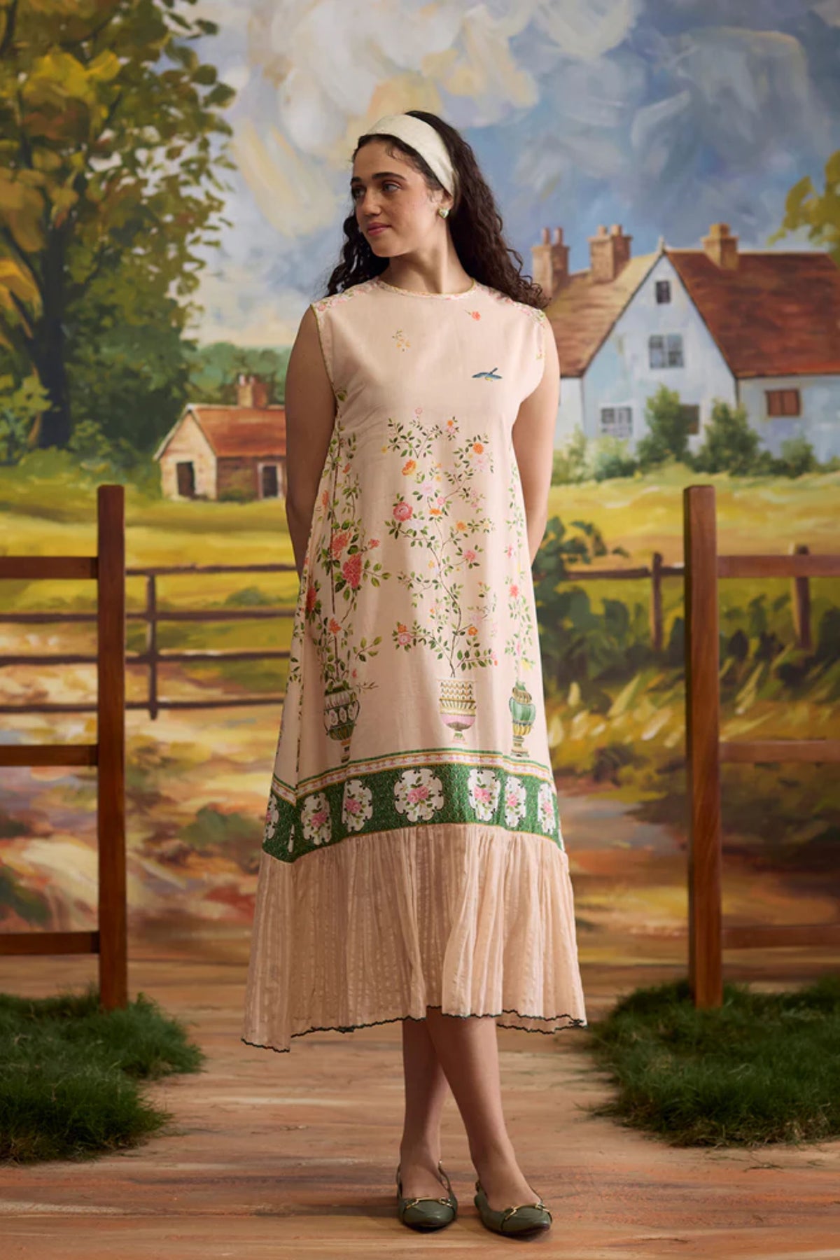 Sorbet Floral Lenin Dress