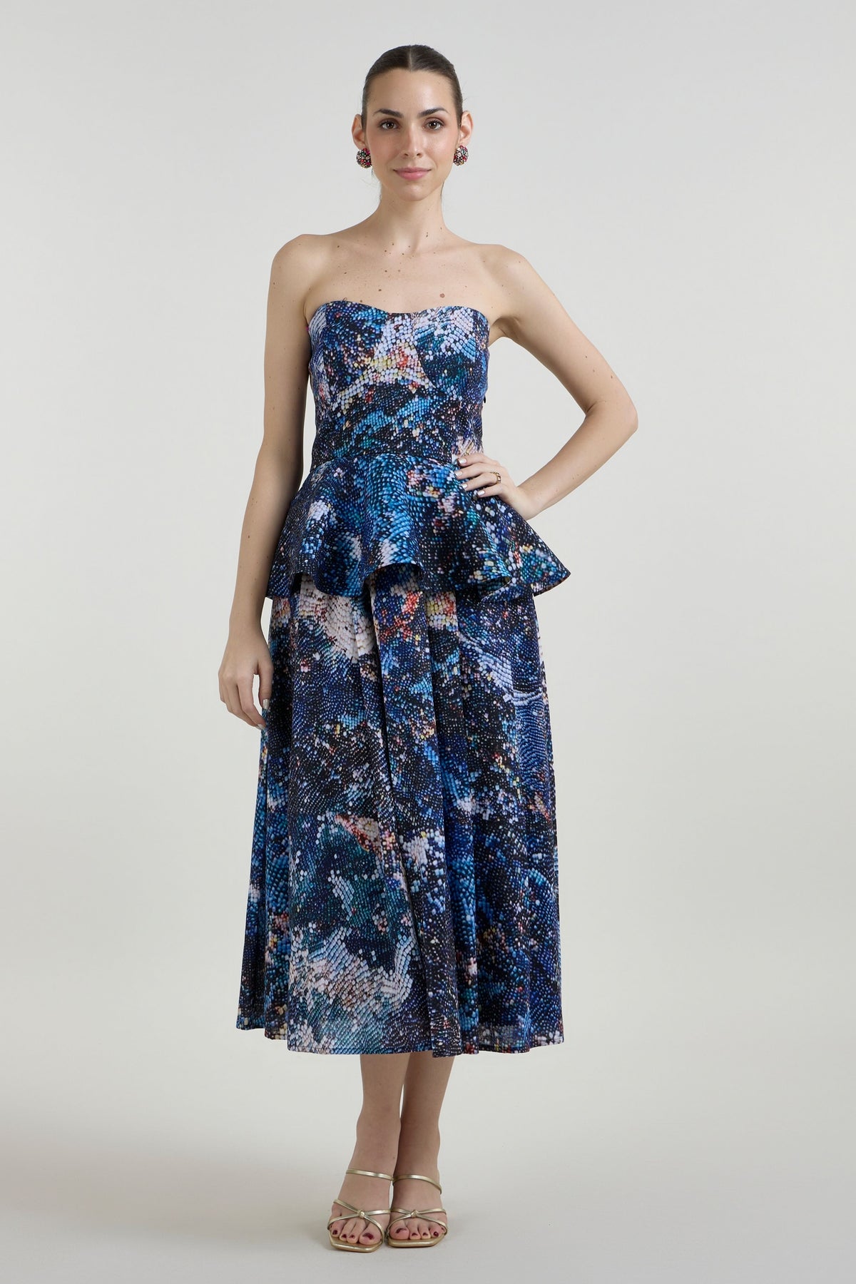 Mosaic Peplum Skirt Set