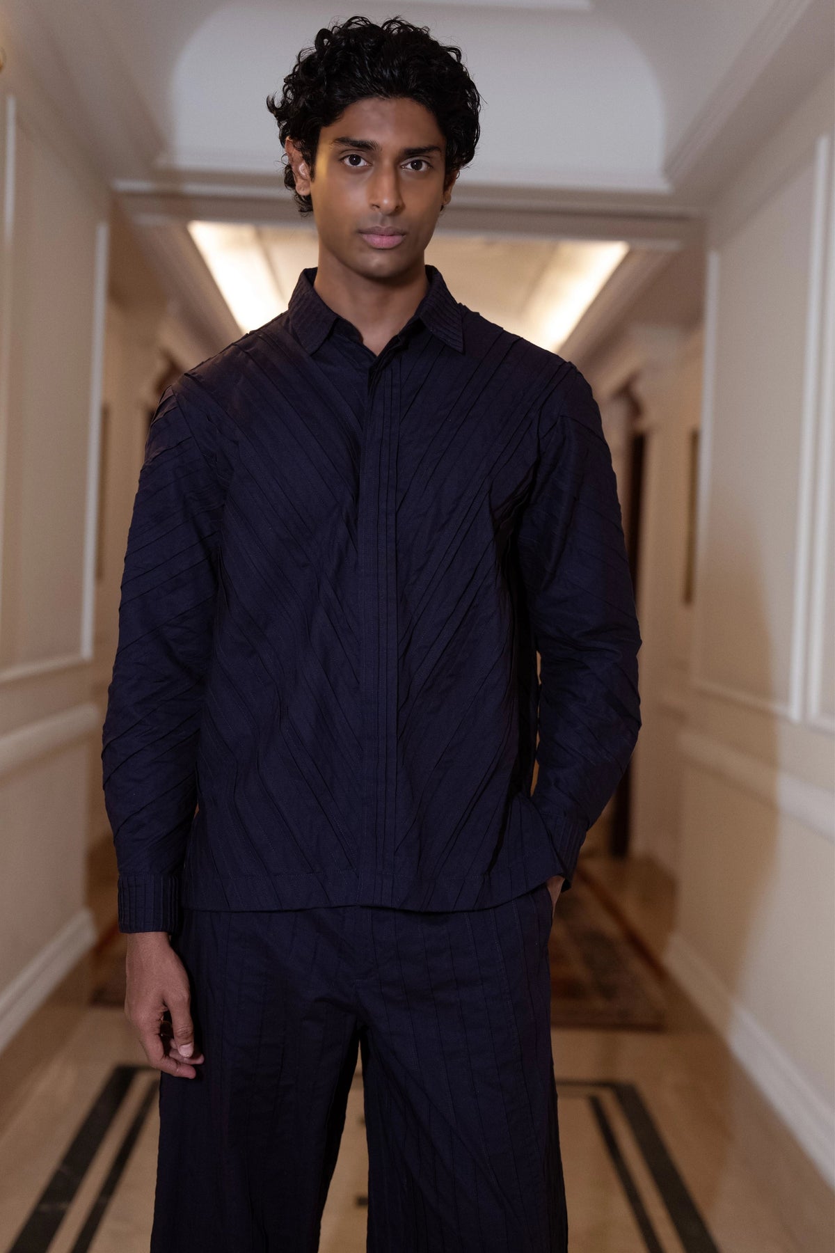 Pintuck Poplin Shirt