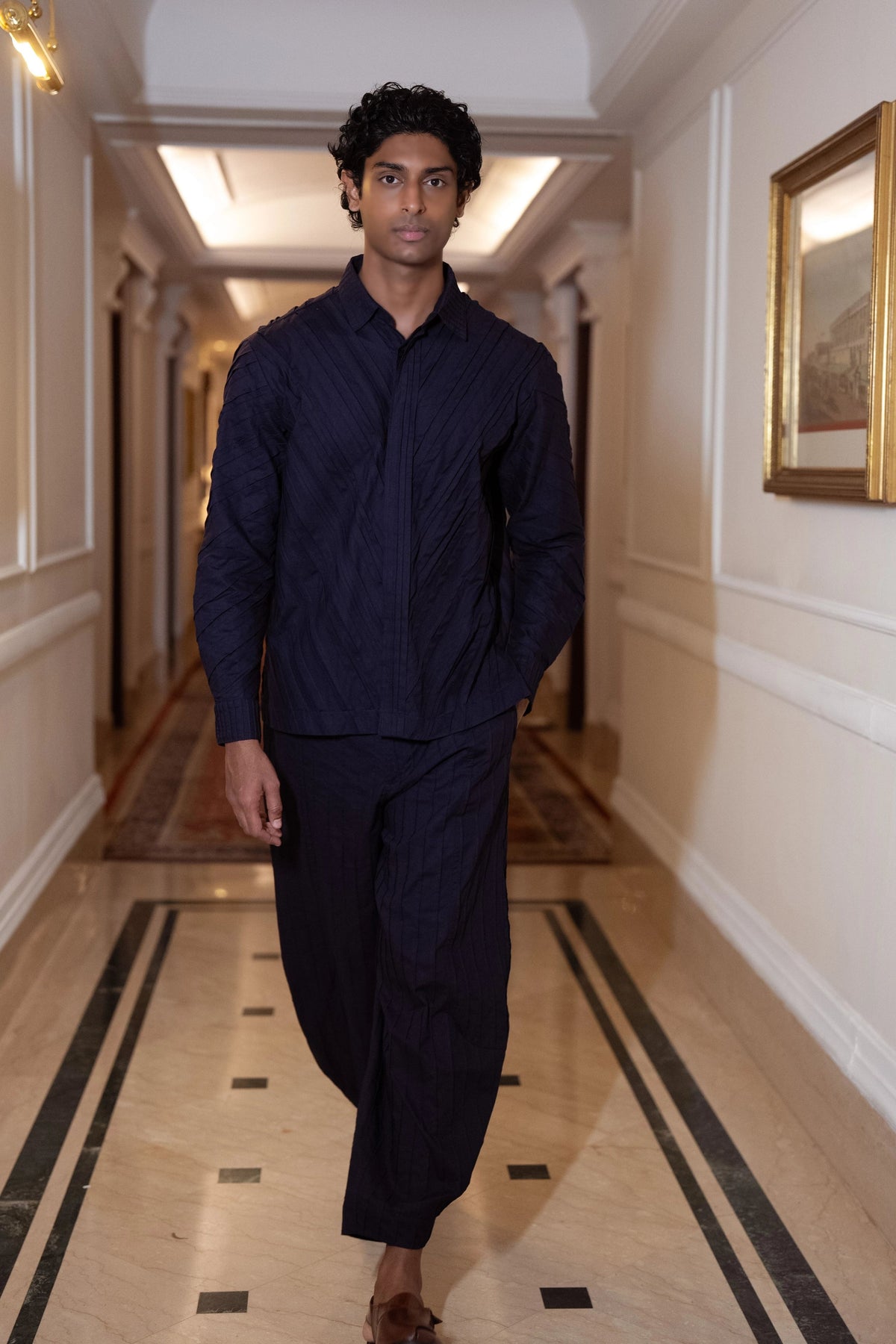 Pintuck Poplin Shirt