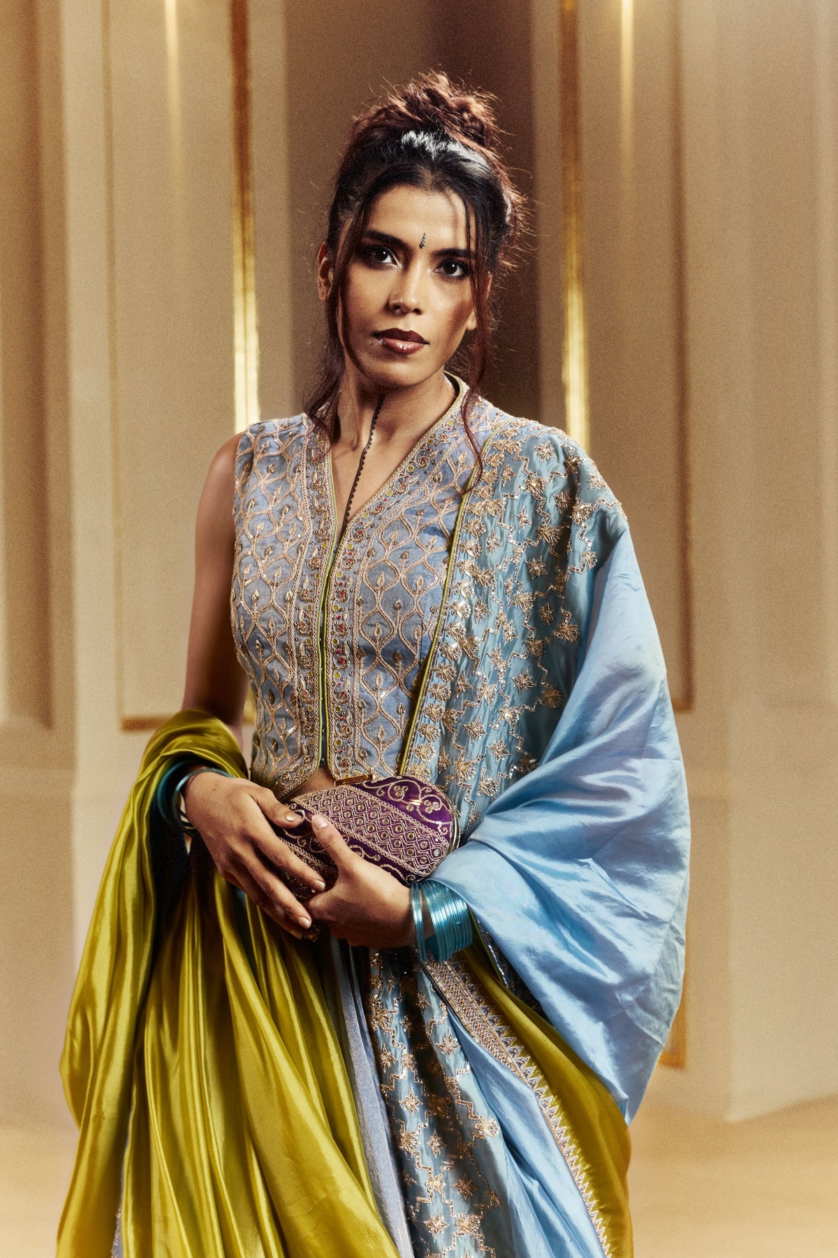 Saleti Waistcoat Lehenga Set