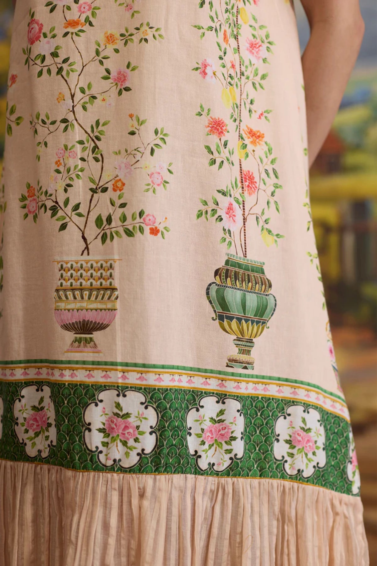 Sorbet Floral Lenin Dress
