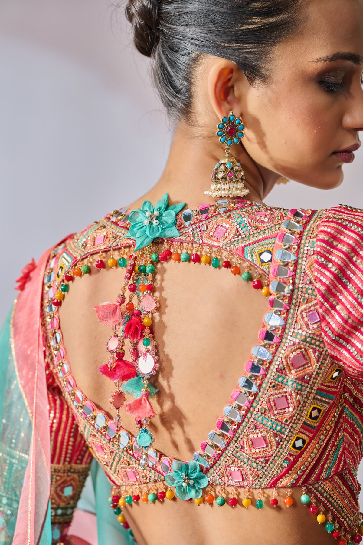 Layered Lehenga With Blouse And Dupatta