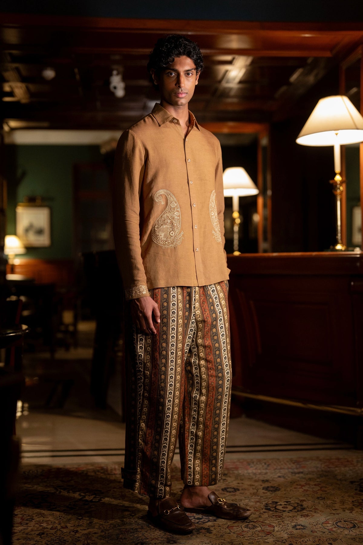 Printed Stripe Pants