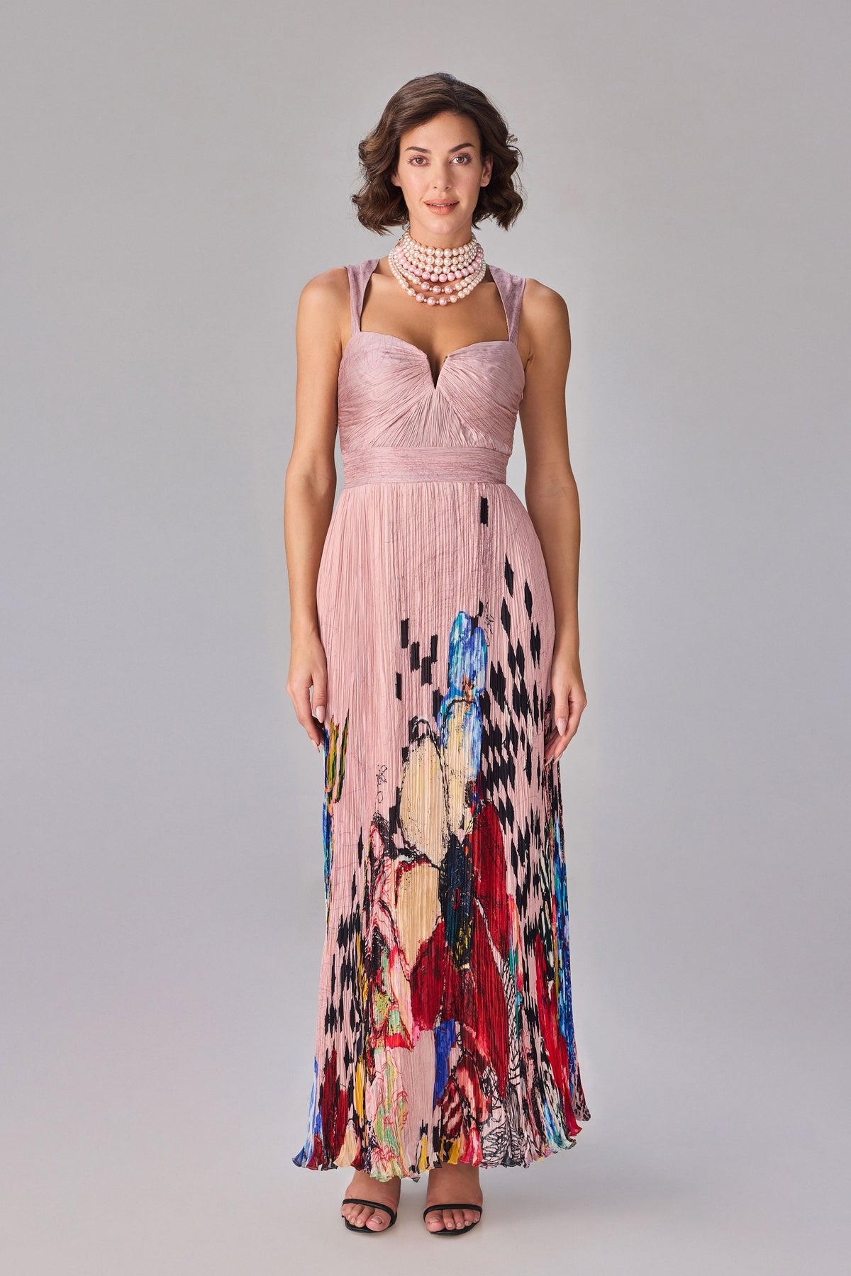 Peach Vintage Block Emma Dress