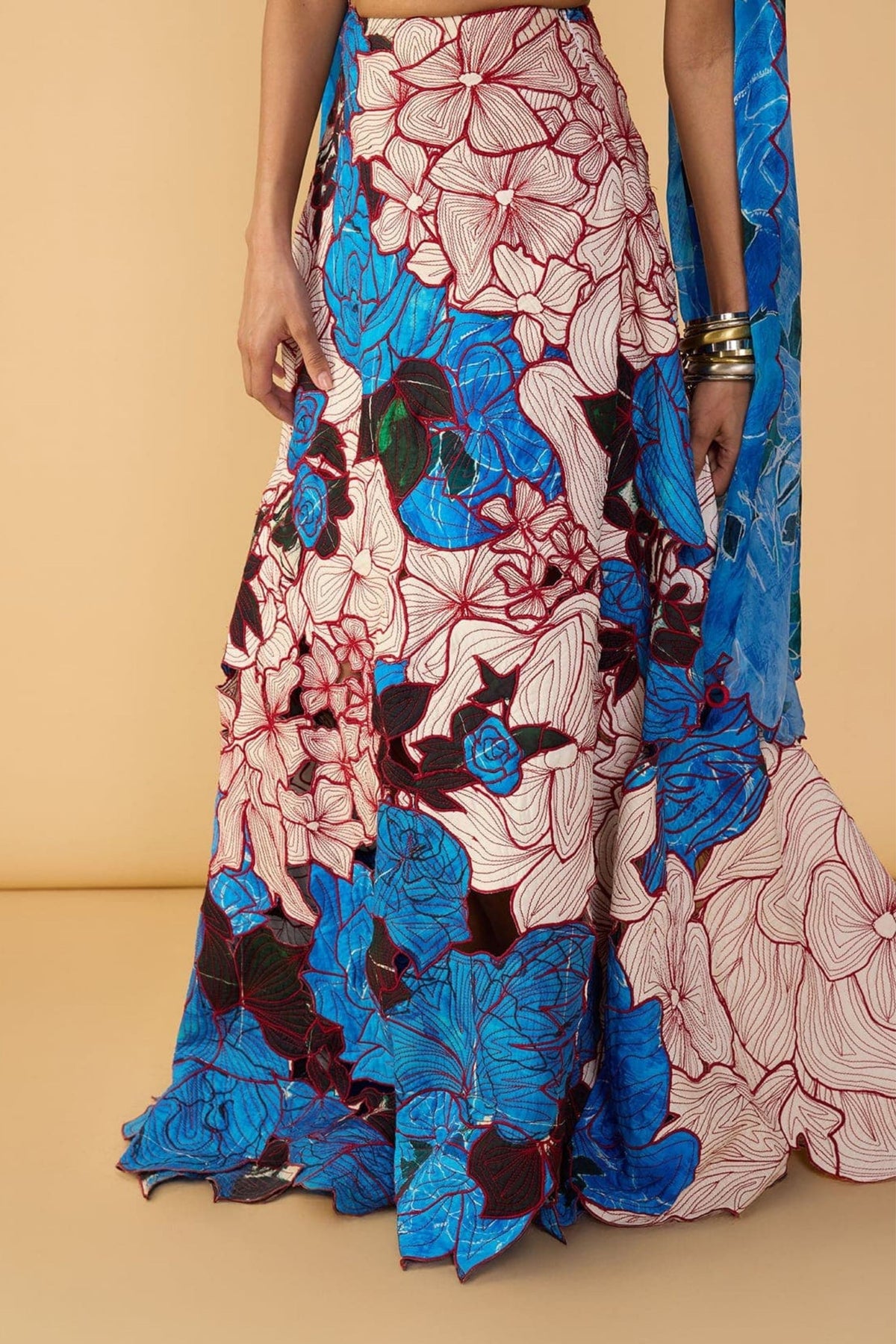 Sachi Applique Lehenga Skirt